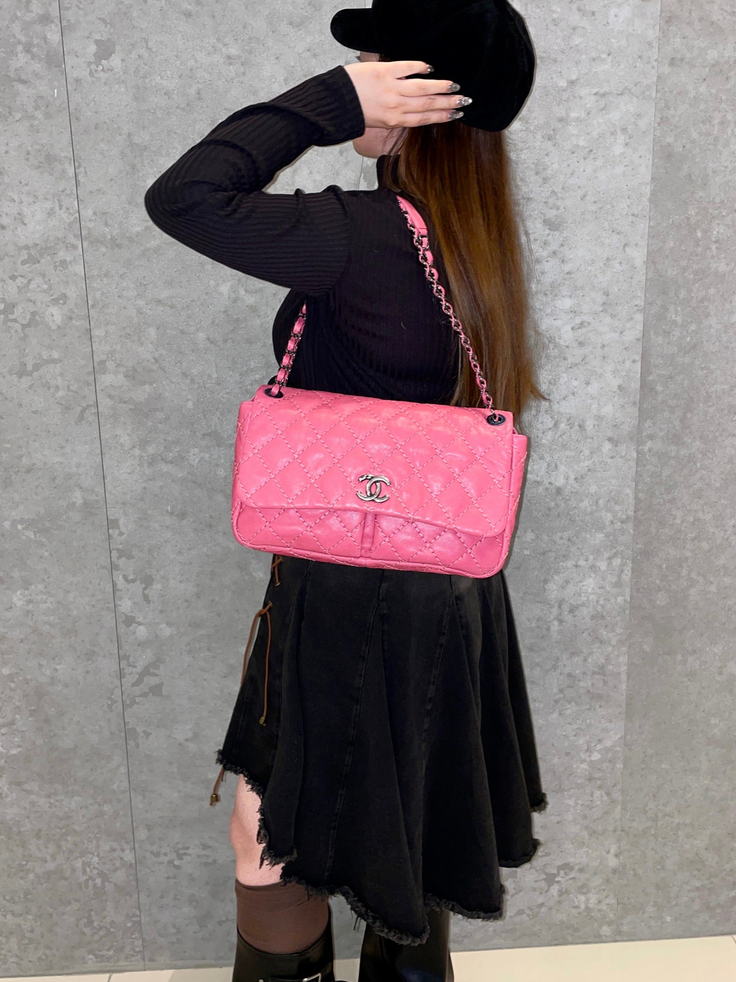 Chanel Chanel Wild Stitch Pocket Double Chain Shoulder Flap Bag Size ONE SIZE - 2 Thumbnail