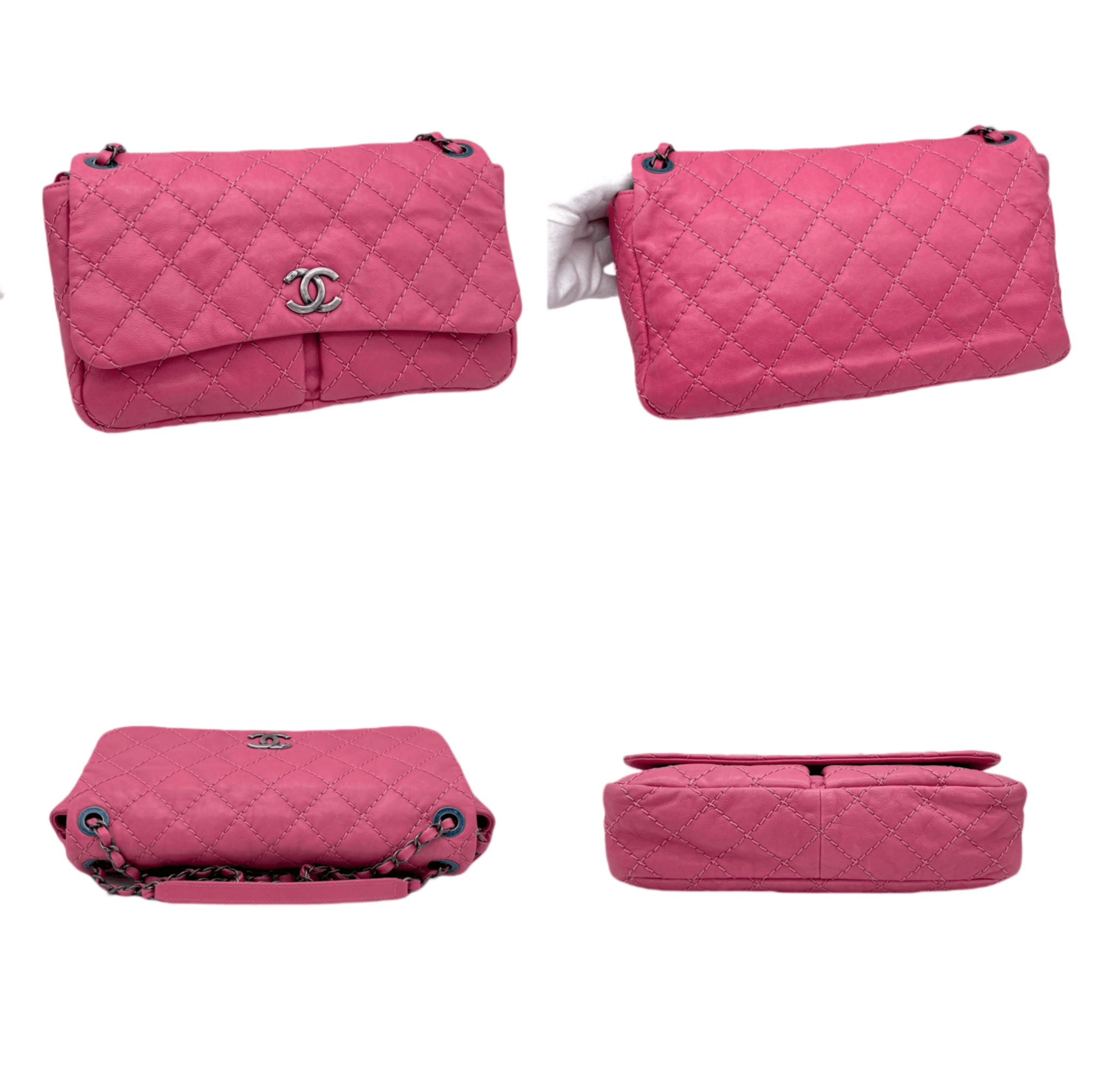 Chanel Chanel Wild Stitch Pocket Double Chain Shoulder Flap Bag Size ONE SIZE - 5 Thumbnail