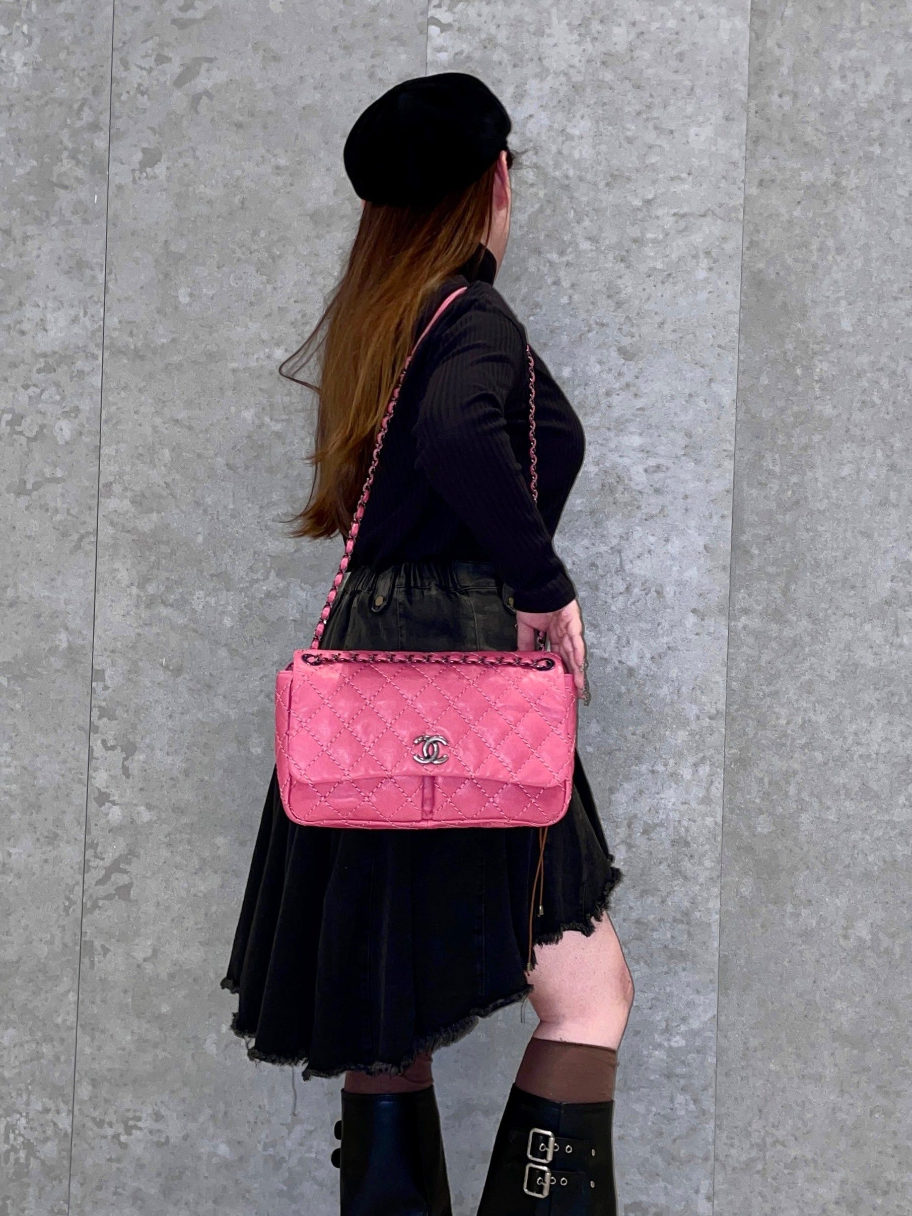Chanel Chanel Wild Stitch Pocket Double Chain Shoulder Flap Bag Size ONE SIZE - 3 Thumbnail