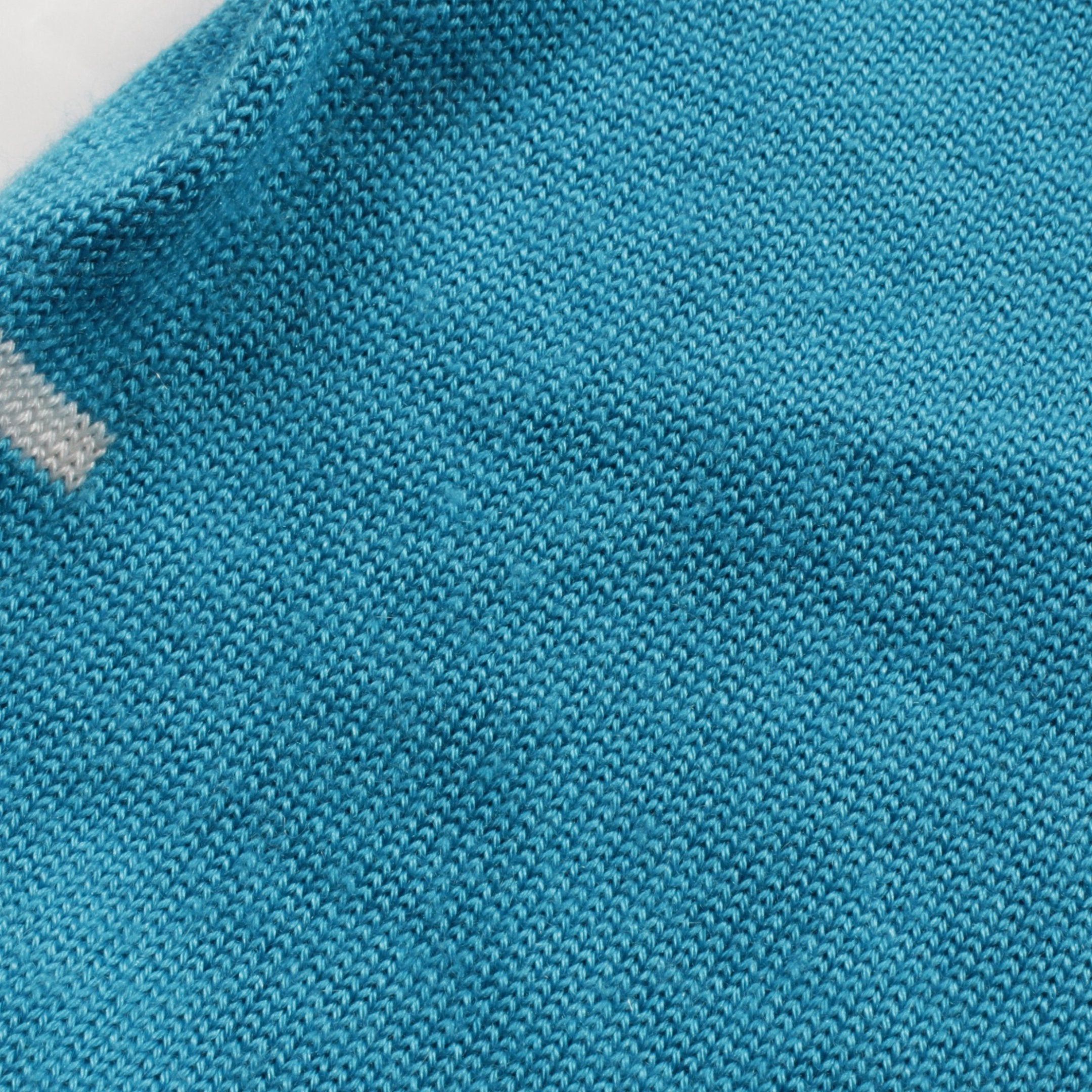 Hermes Hermes Chaîne Serie Button Cardigan V-Neck Short Sleeve Cashmere Silk Blue White Size ONE SIZE - 6 Thumbnail