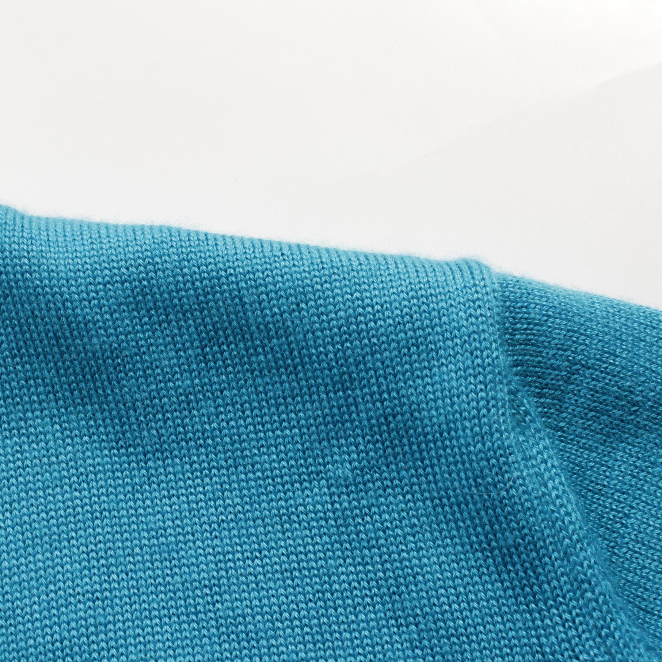Hermes Hermes Chaîne Serie Button Cardigan V-Neck Short Sleeve Cashmere Silk Blue White Size ONE SIZE - 8 Thumbnail
