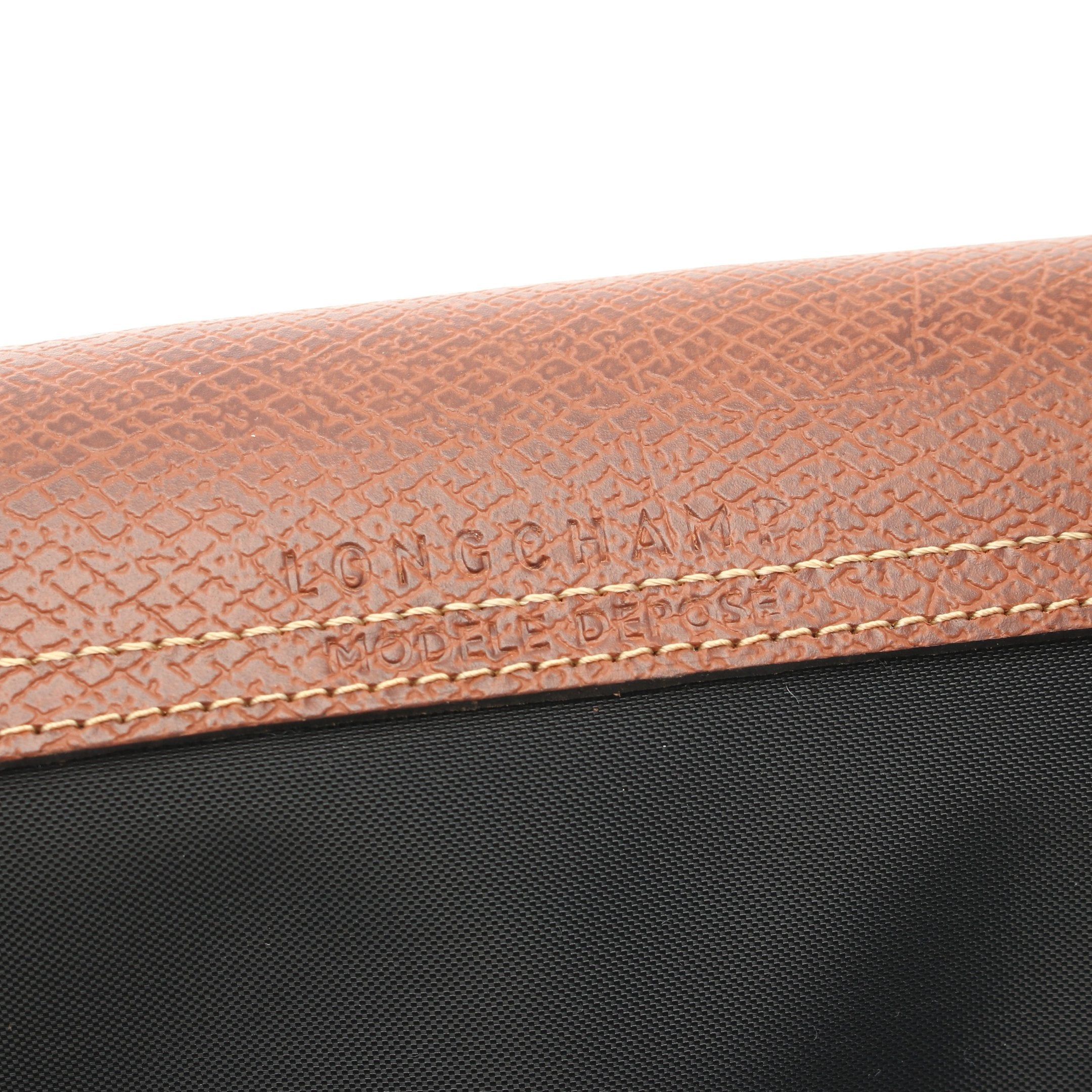 Longchamp Longchamp Le Preage Original M Shopping Bag Handbag Tote Nylon Leather Black Brown Size ONE SIZE - 4 Thumbnail