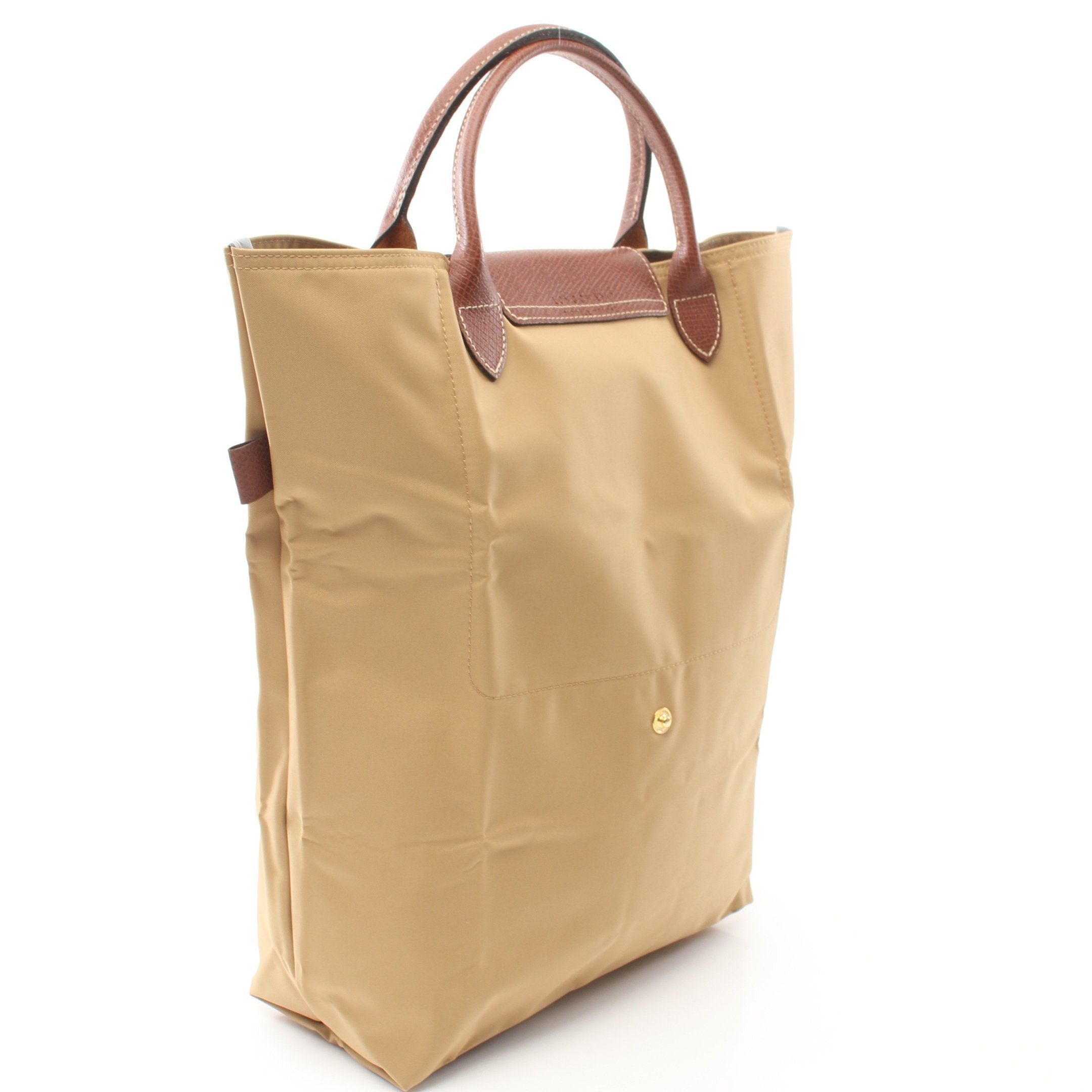 Longchamp Longchamp Le Preage Original M Shopping Bag Handbag Tote Nylon Leather Yellow Brown Size ONE SIZE - 2 Thumbnail