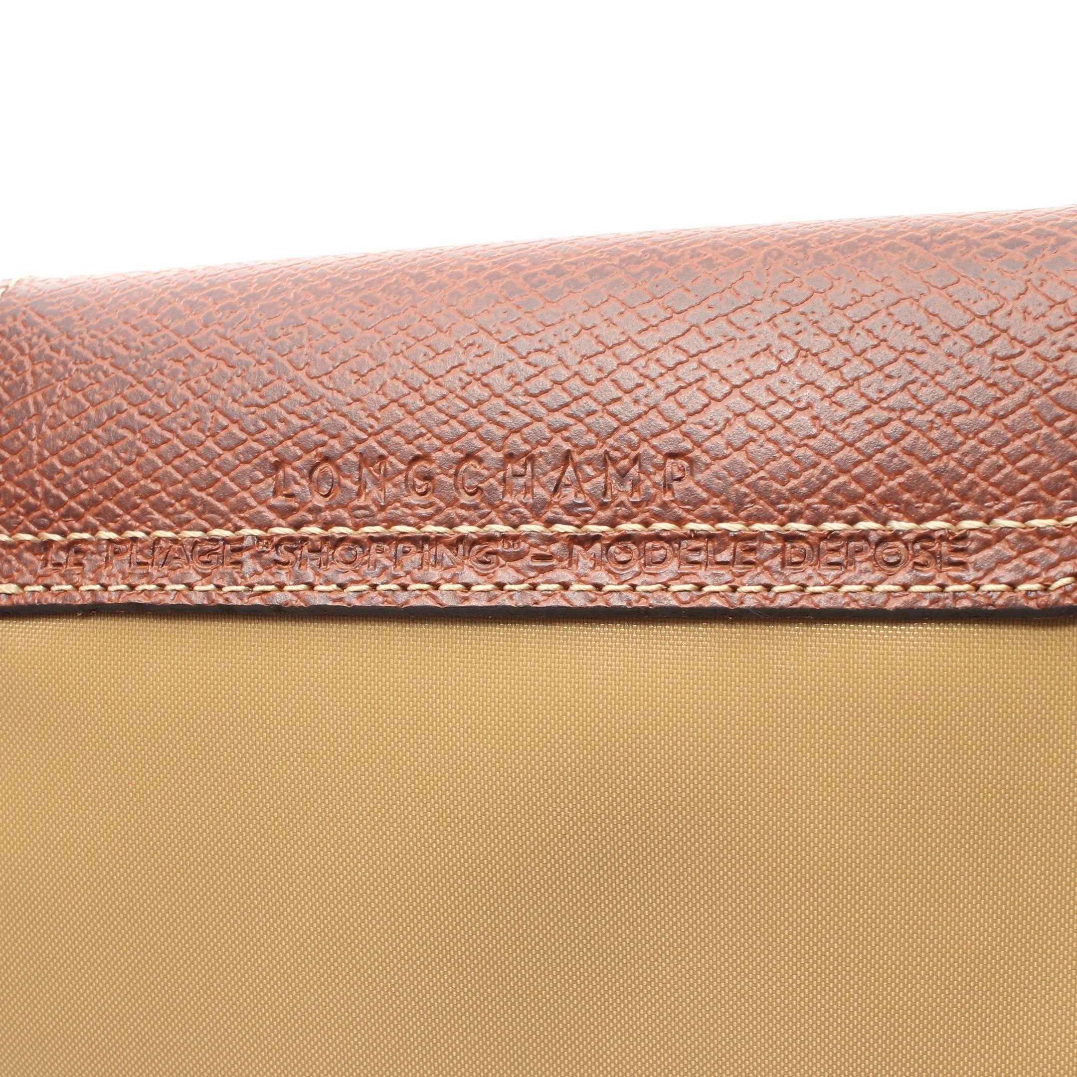 Longchamp Longchamp Le Pliage Original M Preage Shoulder Bag Tote Nylon Leather Yellow Brown Size ONE SIZE - 4 Thumbnail