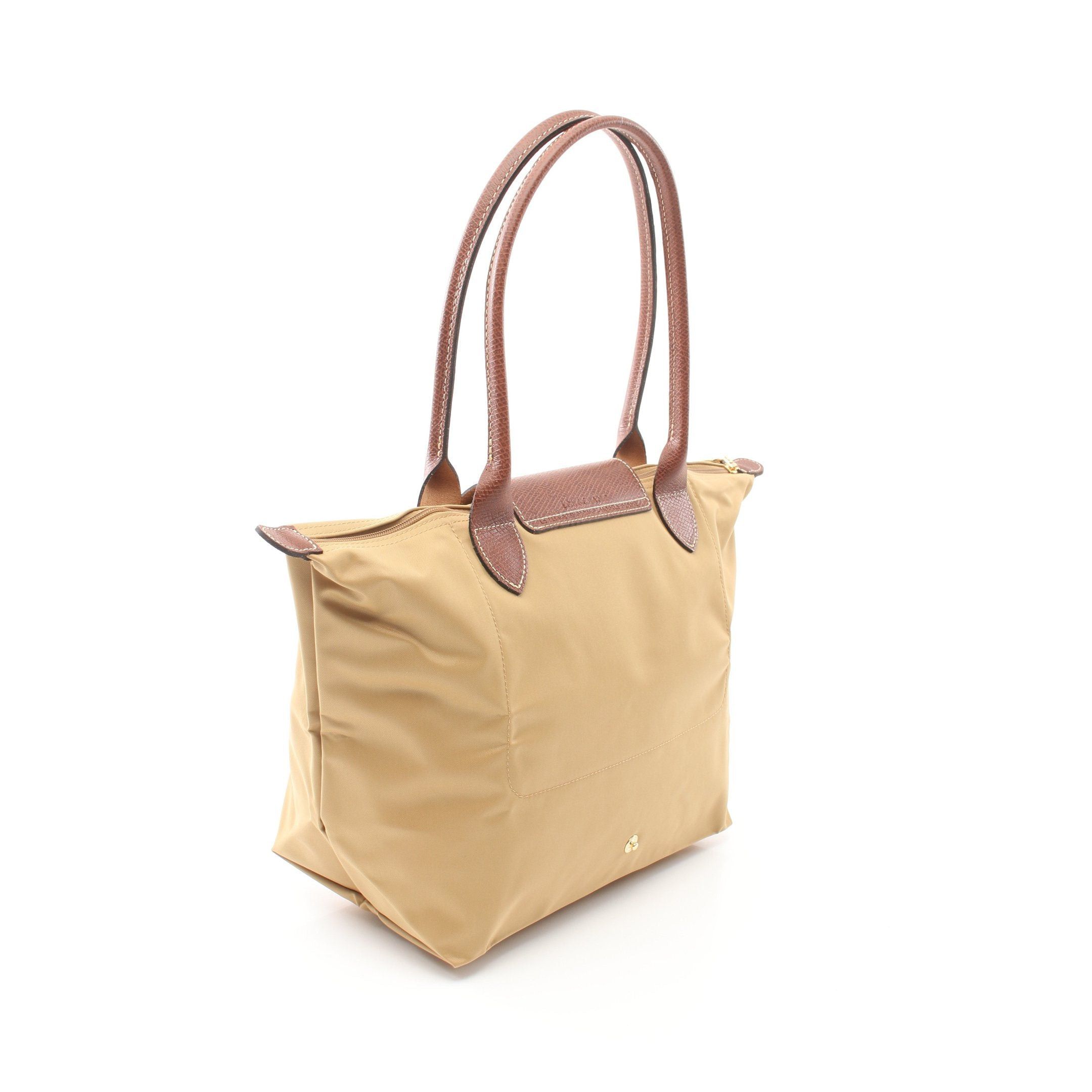 Longchamp Longchamp Le Pliage Original M Preage Shoulder Bag Tote Nylon Leather Yellow Brown Size ONE SIZE - 2 Thumbnail
