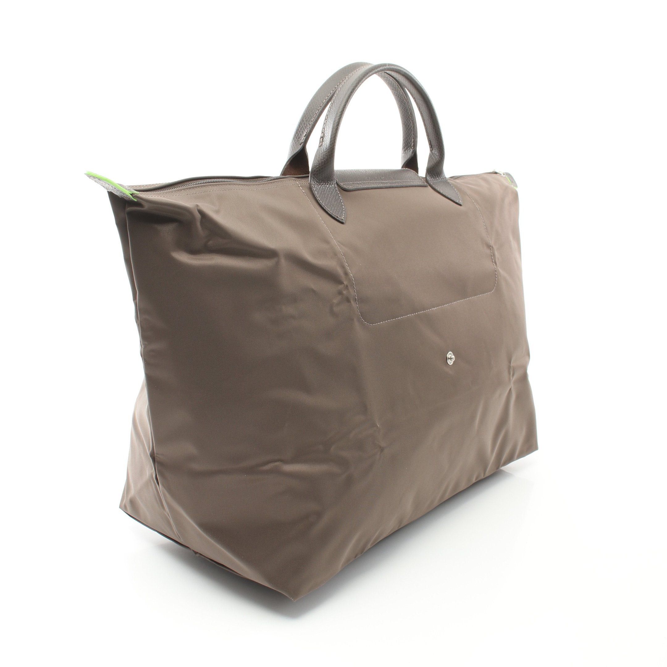 Longchamp Longchamp Le Preage Green Travel S Handbag Tote Bag Nylon Leather Gray Brown Size ONE SIZE - 2 Thumbnail
