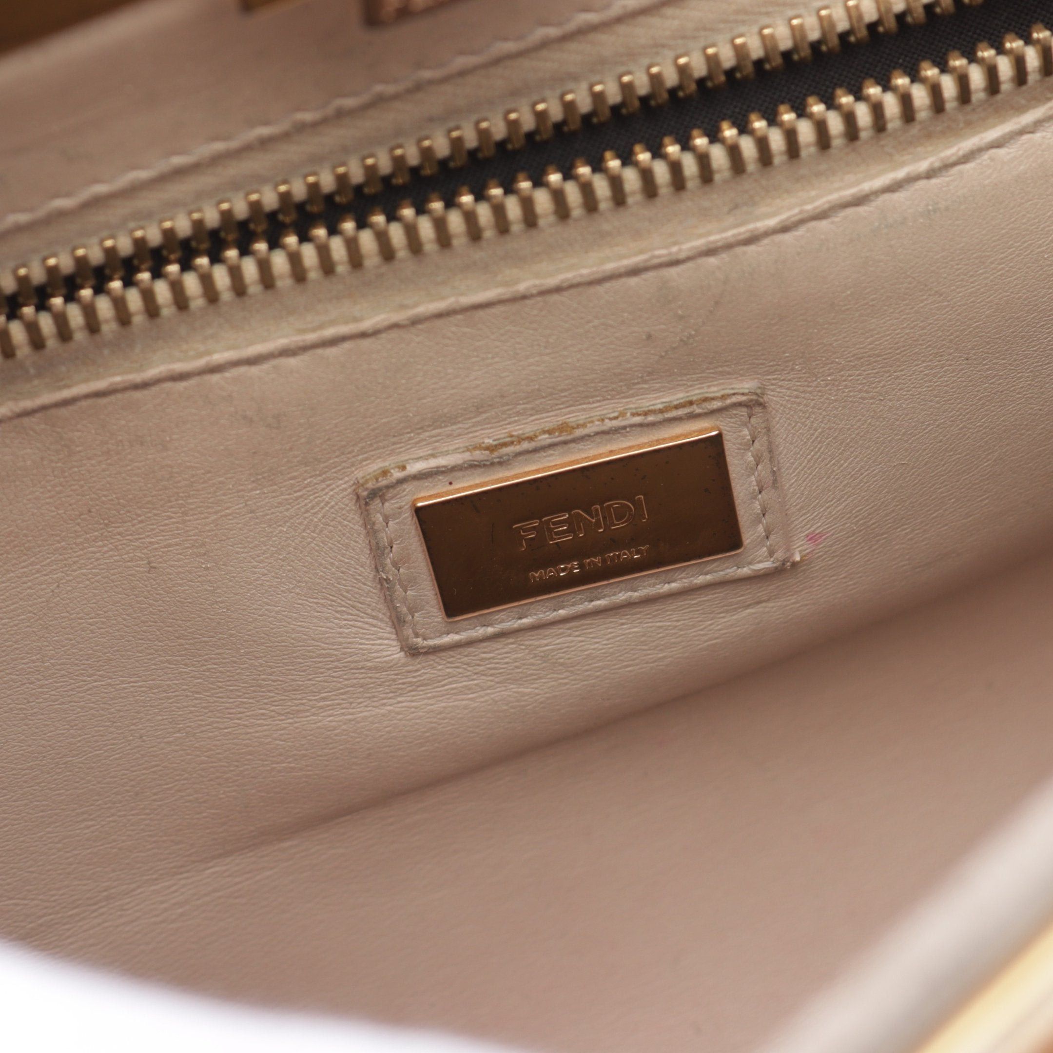 Fendi Fendi Peekaboo Regular Selleria Handbag Leather Pink Beige Size ONE SIZE - 4 Thumbnail