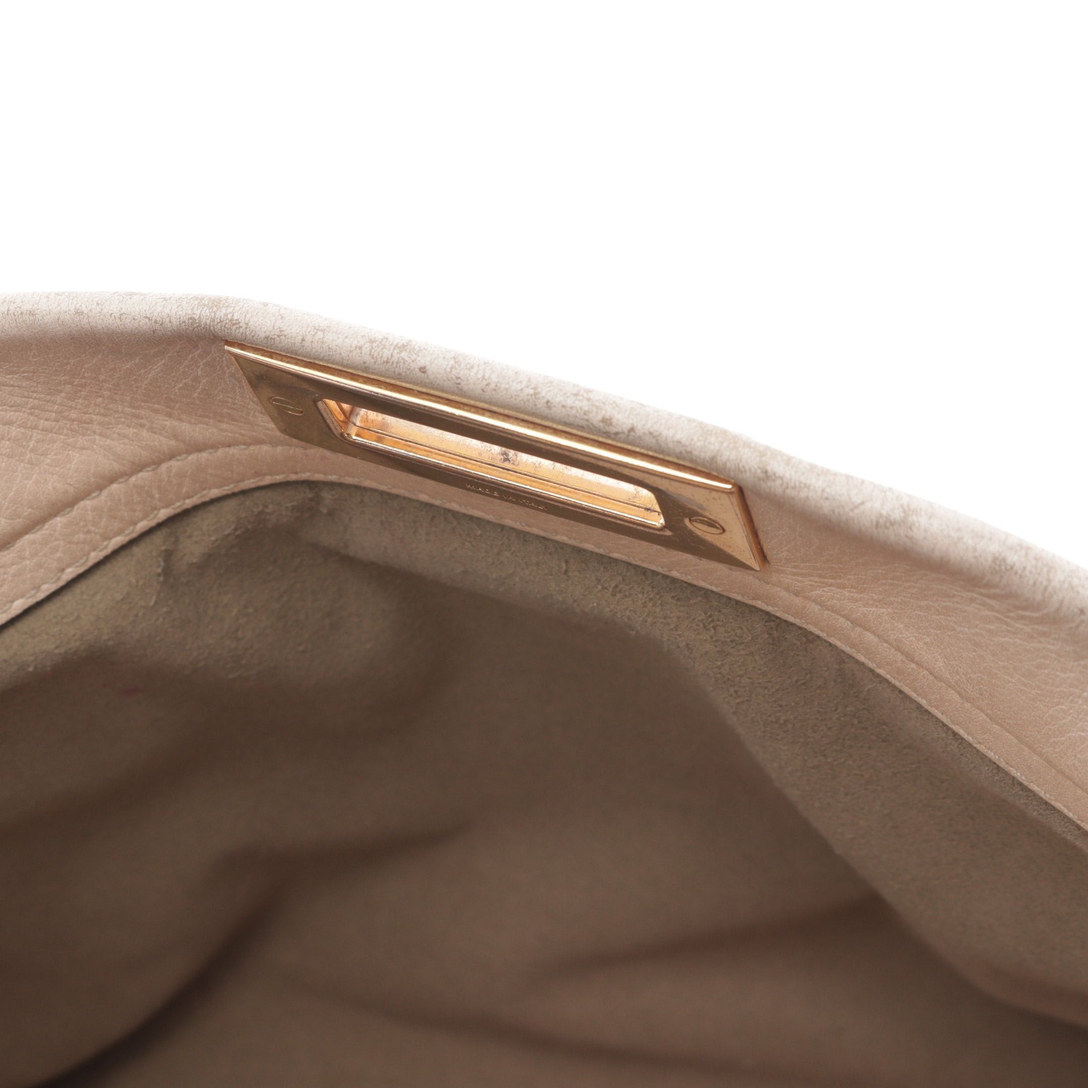 Fendi Fendi Peekaboo Regular Selleria Handbag Leather Pink Beige Size ONE SIZE - 13 Thumbnail