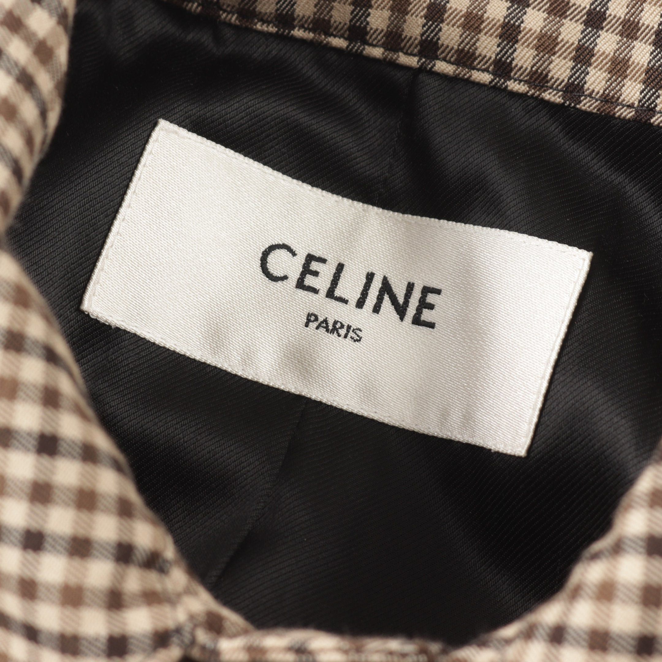 Celine Celine Romy Trench Coat Long Check Wool Beige Multicolor Size ONE SIZE - 3 Thumbnail