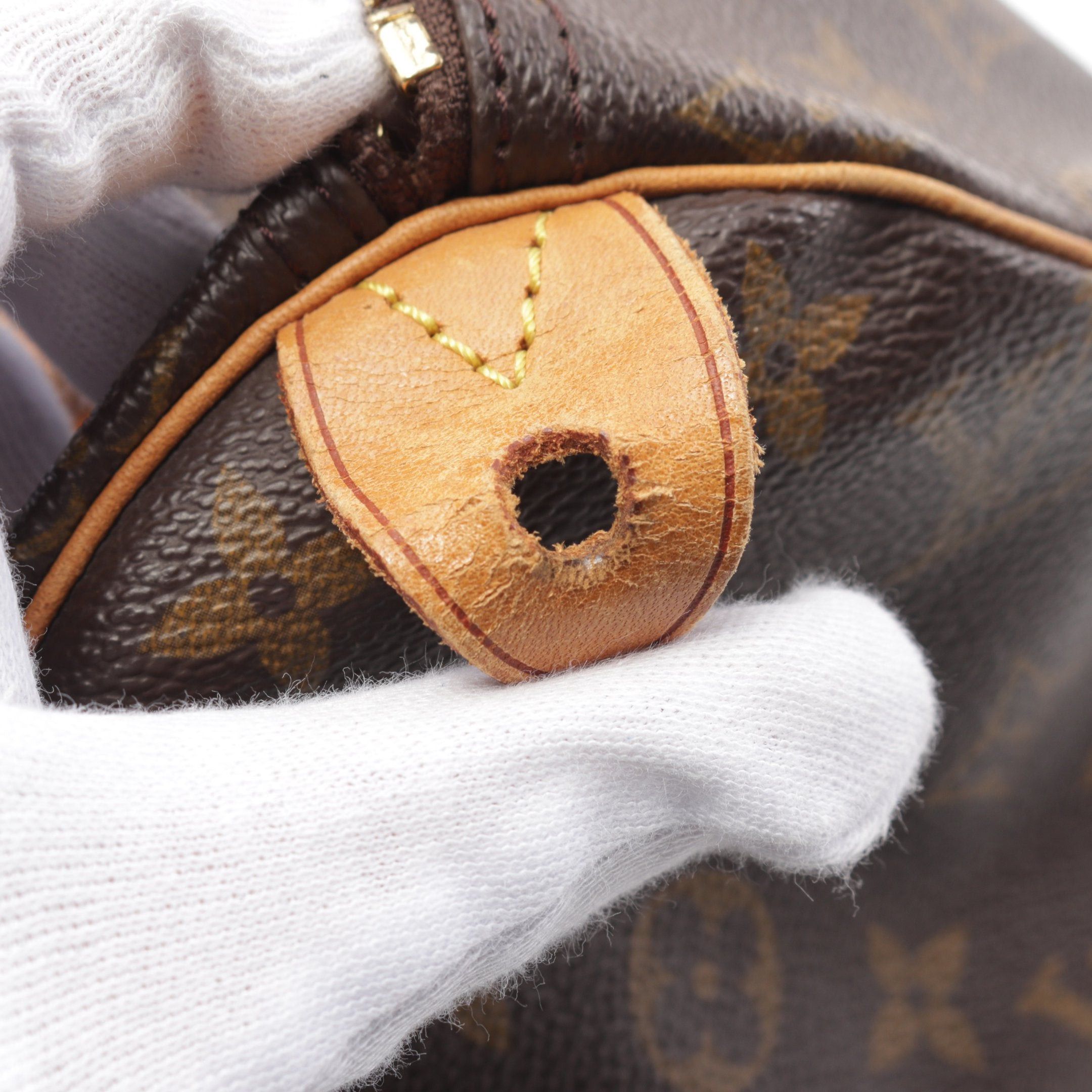 Louis Vuitton Louis Vuitton Speedy 40 Monogram Handbag Leather Brown Size ONE SIZE - 10 Thumbnail