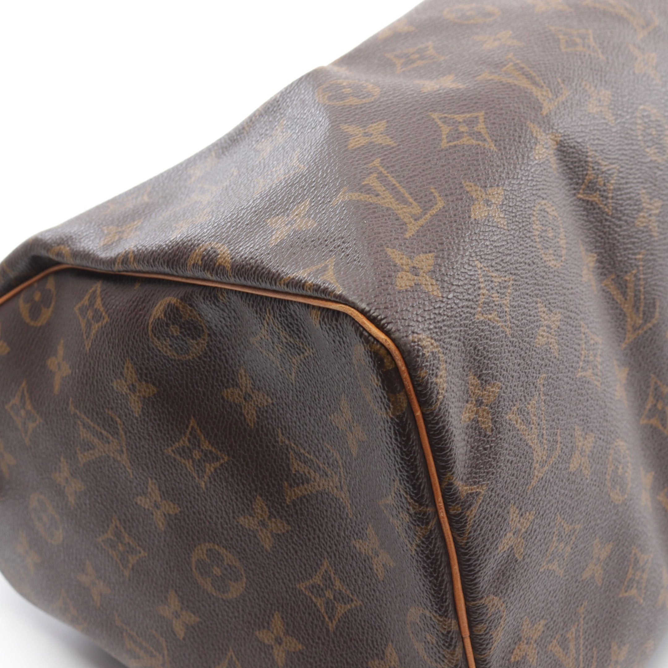 Louis Vuitton Louis Vuitton Speedy 40 Monogram Handbag Leather Brown Size ONE SIZE - 8 Thumbnail