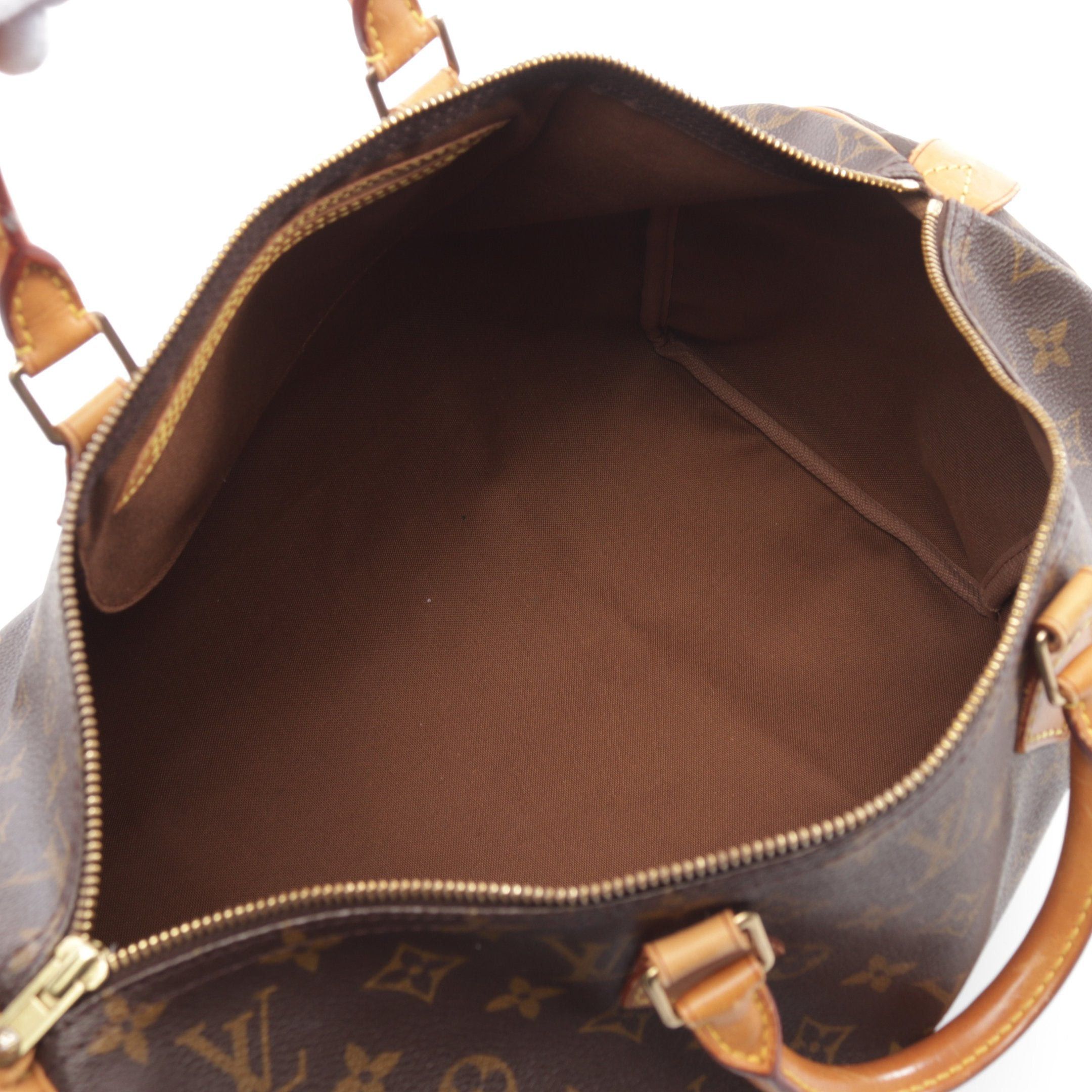 Louis Vuitton Louis Vuitton Speedy 40 Monogram Handbag Leather Brown Size ONE SIZE - 3 Thumbnail