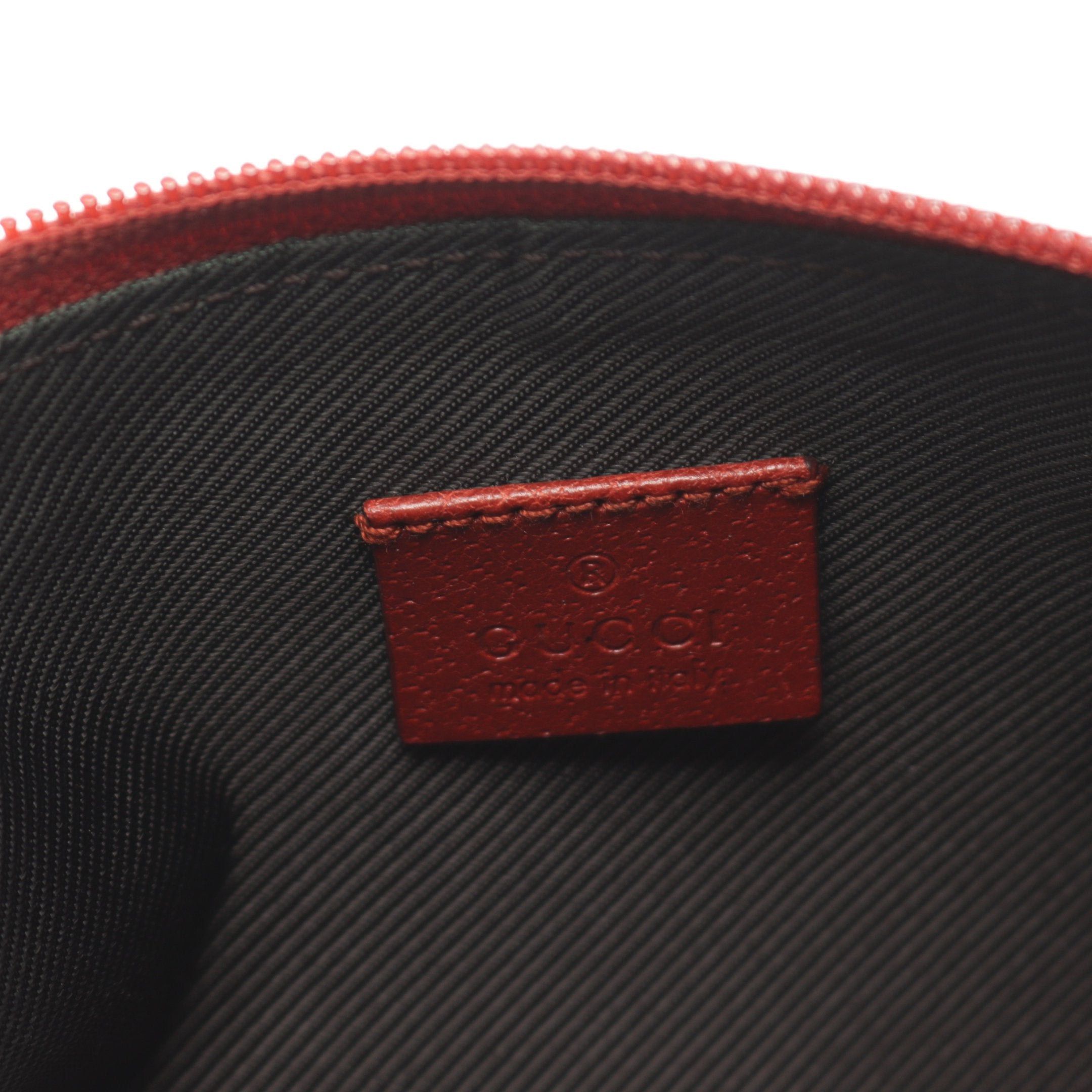 Gucci Gucci Gg Canvas Accessory Pouch Handbag Leather Red Size ONE SIZE - 4 Thumbnail