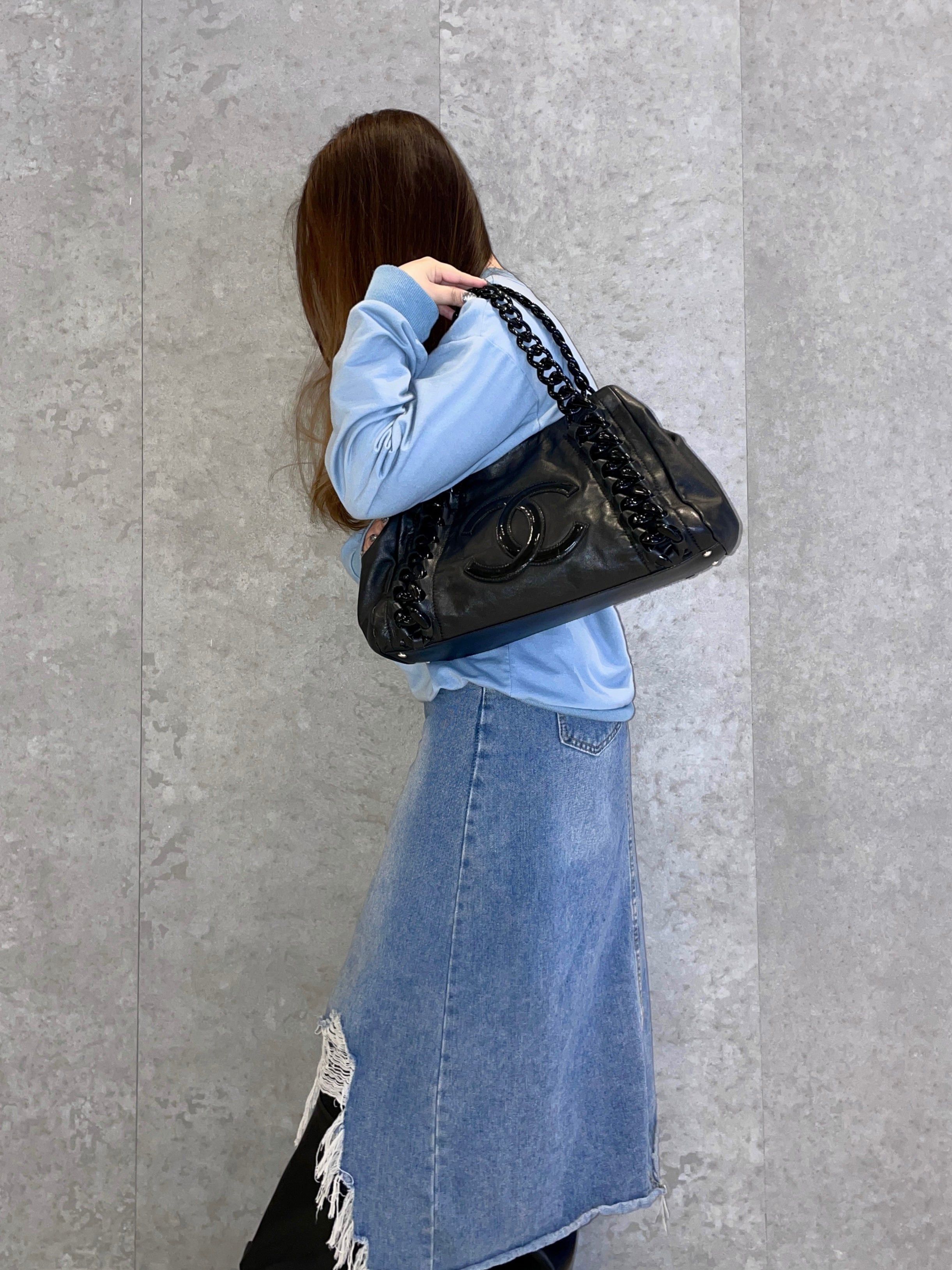 Chanel Chanel Jumbo Coco Mark Plastic Chain Shoulder Hobo Tote Bag Size ONE SIZE - 3 Thumbnail