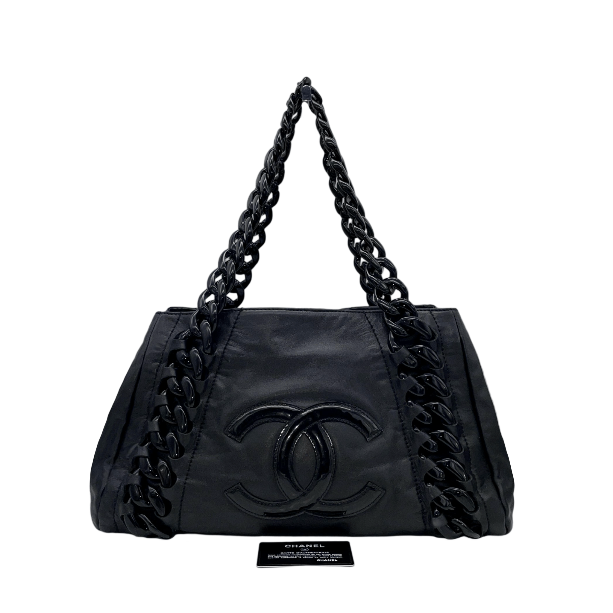 Chanel Chanel Jumbo Coco Mark Plastic Chain Shoulder Hobo Tote Bag Size ONE SIZE - 4 Thumbnail