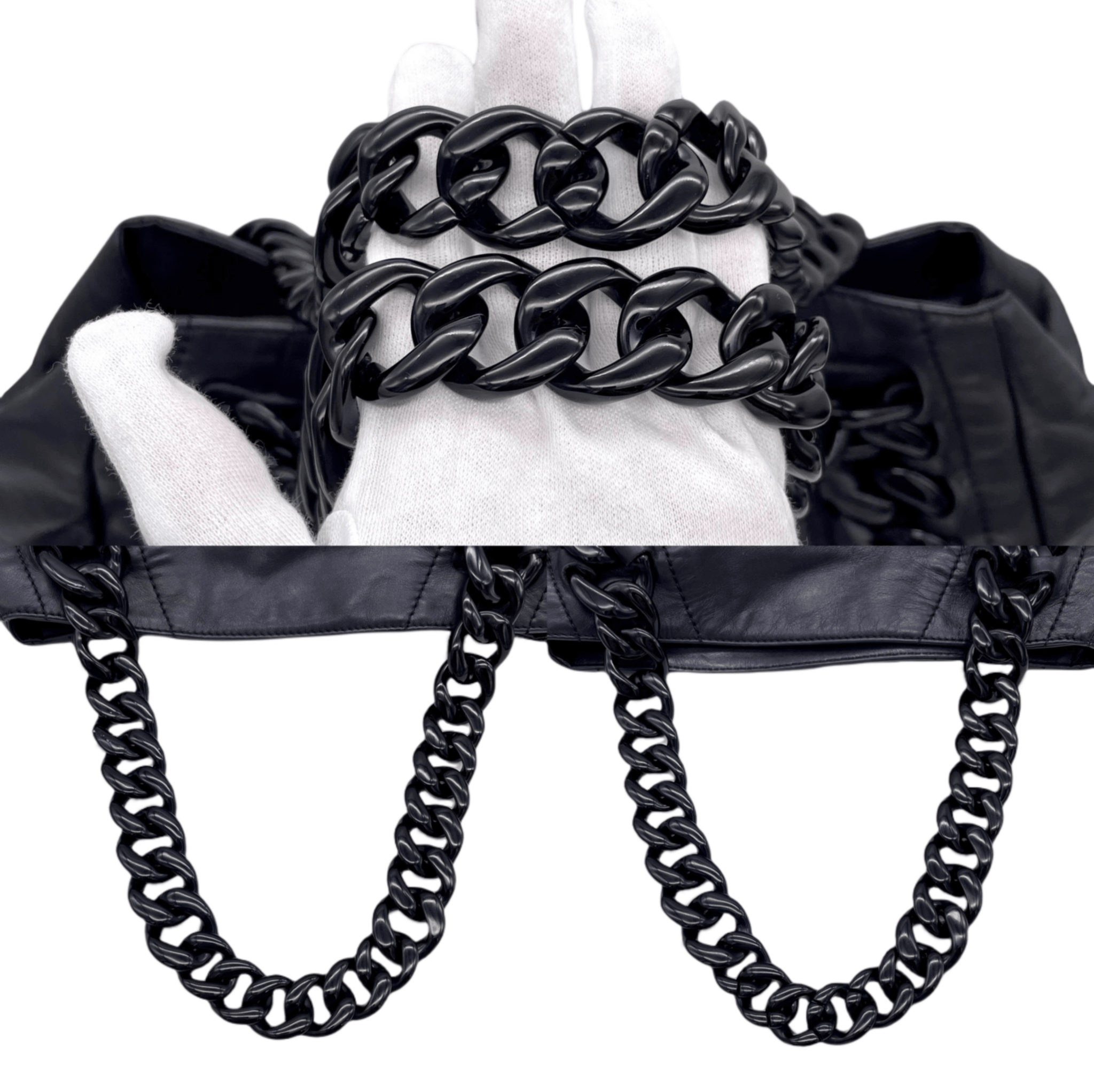 Chanel Chanel Jumbo Coco Mark Plastic Chain Shoulder Hobo Tote Bag Size ONE SIZE - 10 Thumbnail