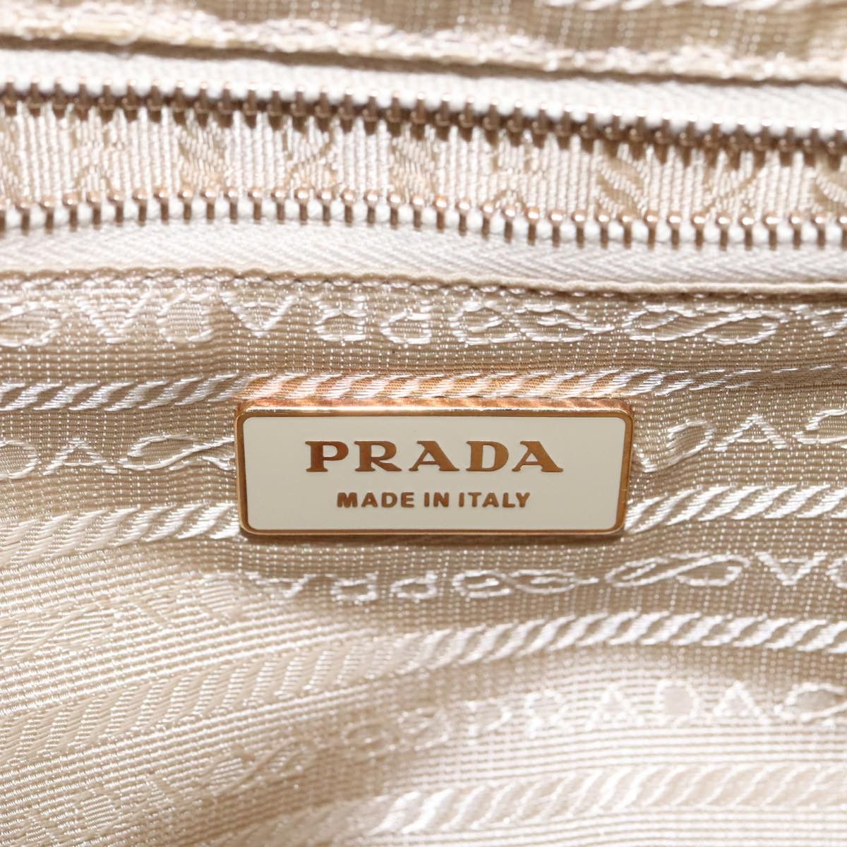 Prada Tessuto White Synthetic Handbag (Pre-Owned) Size ONE SIZE - 14 Thumbnail