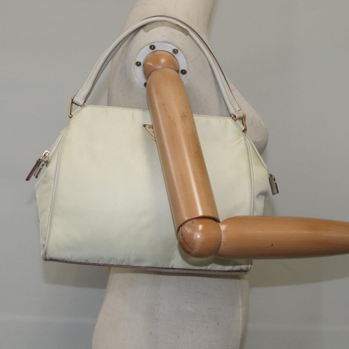Prada Tessuto White Synthetic Handbag (Pre-Owned) Size ONE SIZE - 16 Thumbnail