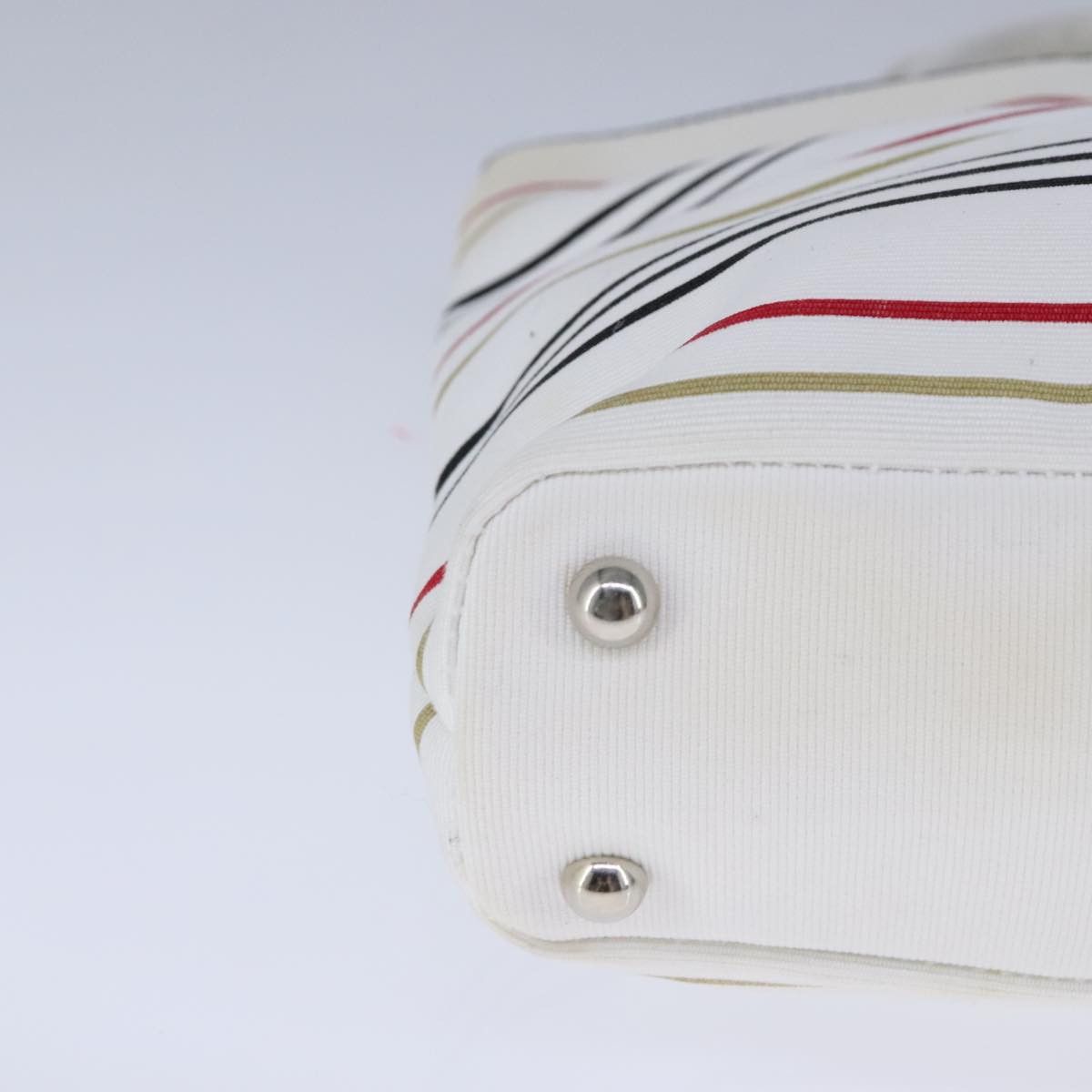 Burberry White Canvas Handbag (Pre-Owned) Size ONE SIZE - 7 Thumbnail