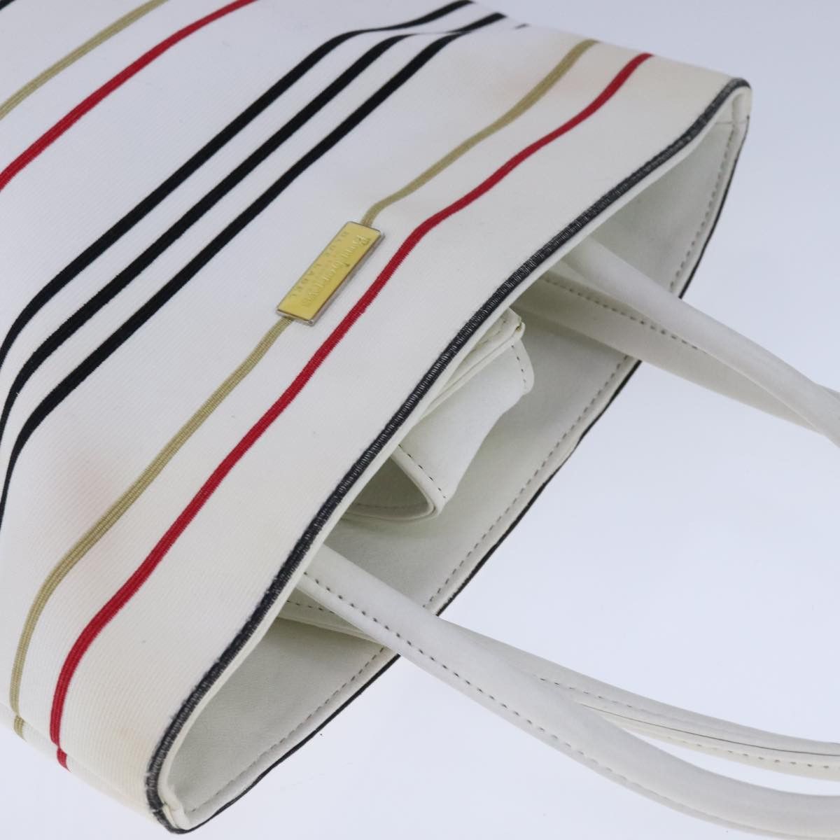 Burberry White Canvas Handbag (Pre-Owned) Size ONE SIZE - 14 Thumbnail