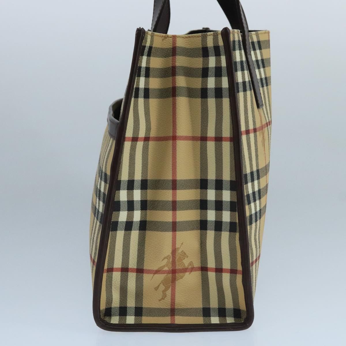 Burberry Nova Check Beige Canvas Tote Bag (Pre-Owned) Size ONE SIZE - 4 Thumbnail