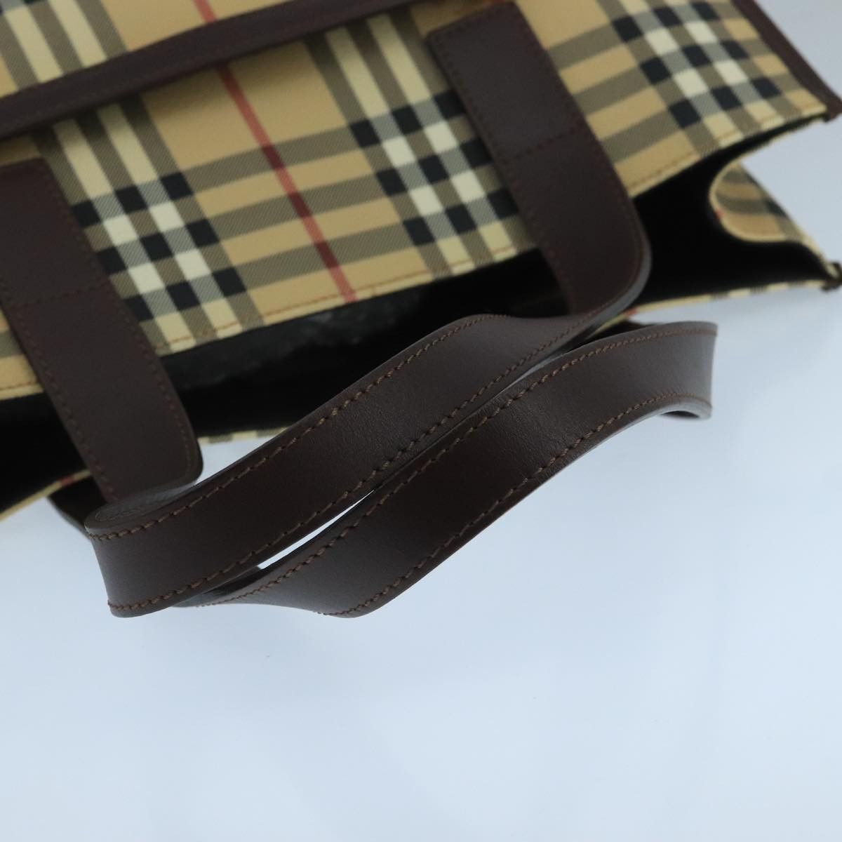 Burberry Nova Check Beige Canvas Tote Bag (Pre-Owned) Size ONE SIZE - 6 Thumbnail