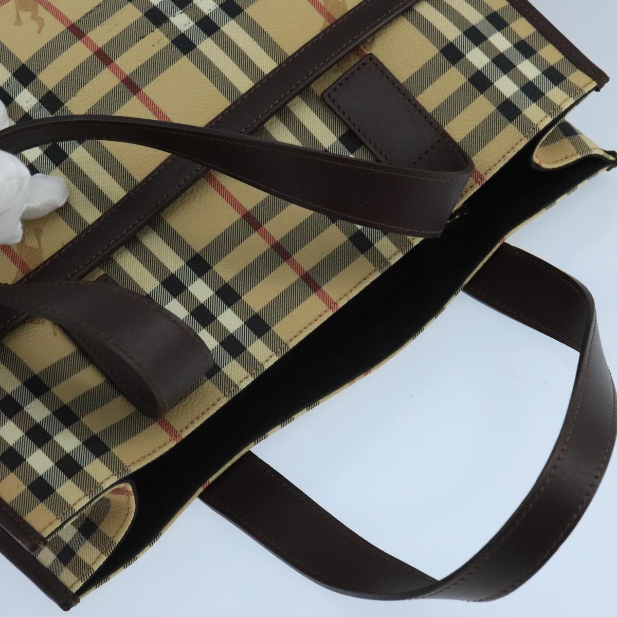 Burberry Nova Check Beige Canvas Tote Bag (Pre-Owned) Size ONE SIZE - 18 Thumbnail