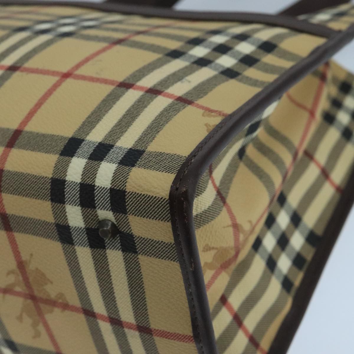 Burberry Nova Check Beige Canvas Tote Bag (Pre-Owned) Size ONE SIZE - 8 Thumbnail