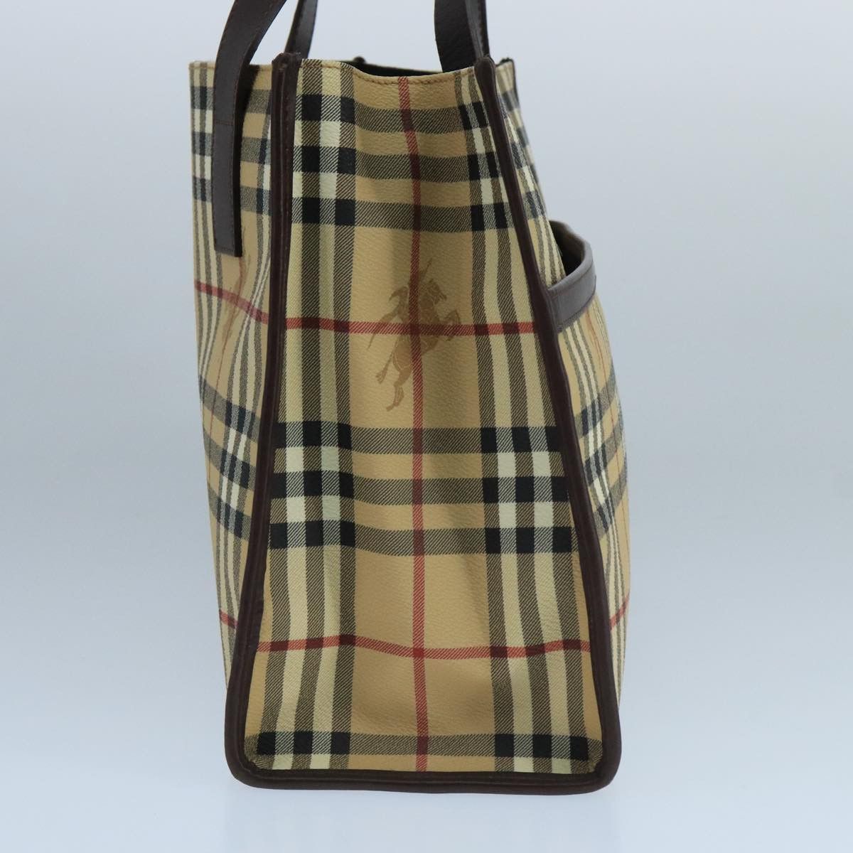 Burberry Nova Check Beige Canvas Tote Bag (Pre-Owned) Size ONE SIZE - 3 Thumbnail