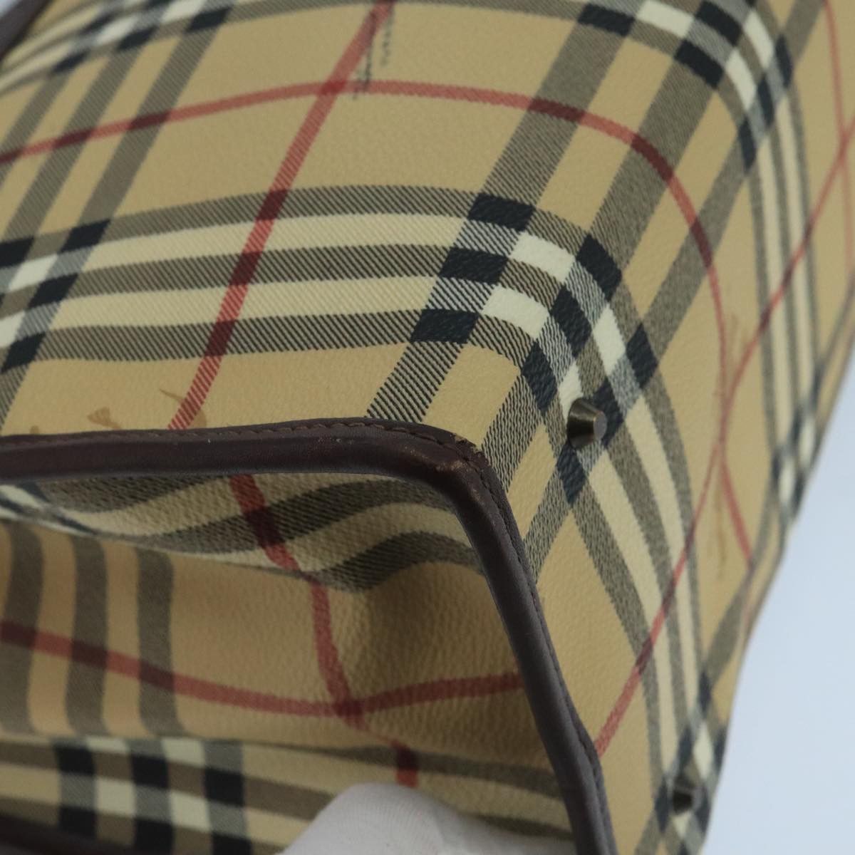 Burberry Nova Check Beige Canvas Tote Bag (Pre-Owned) Size ONE SIZE - 9 Thumbnail