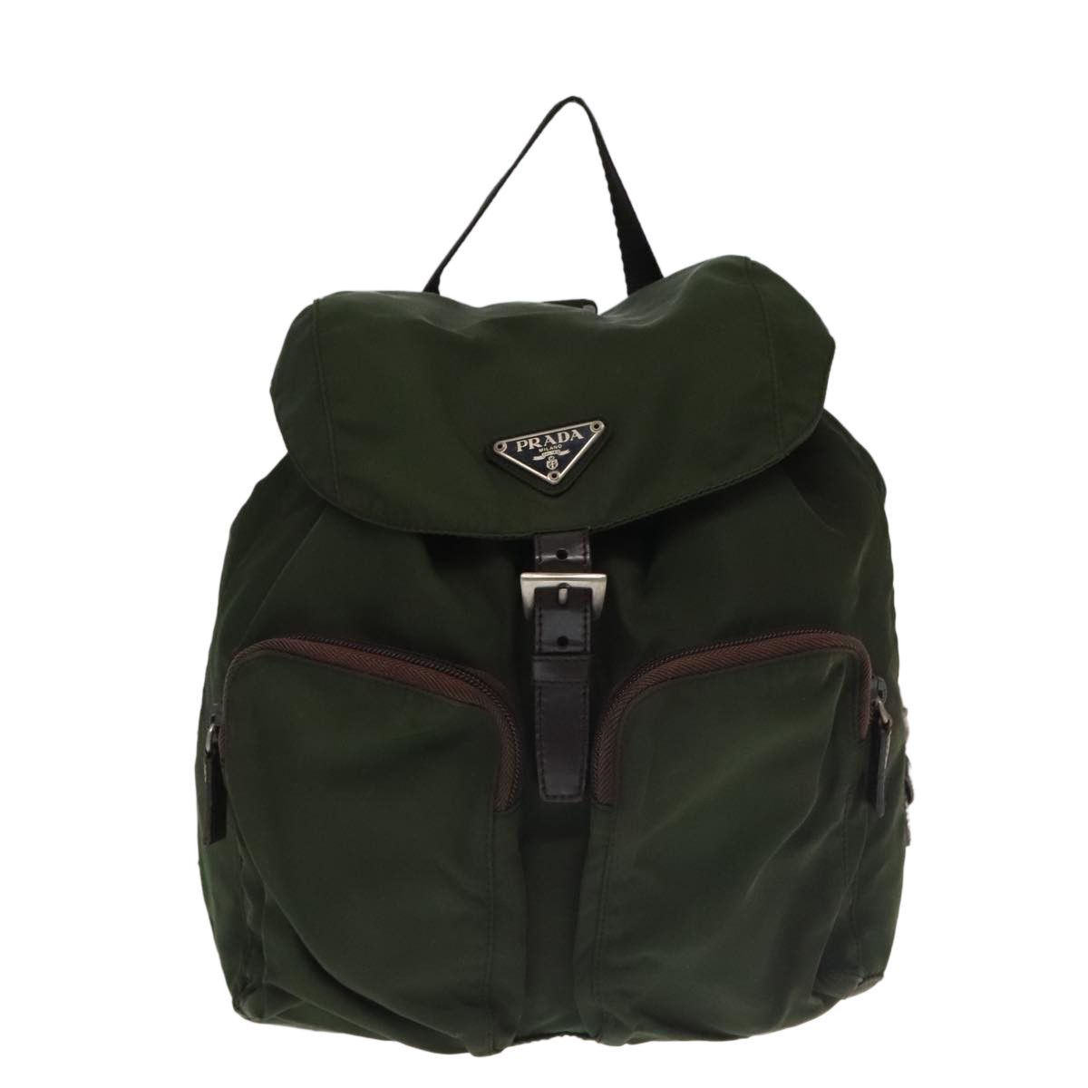 Prada Re-Nylon Khaki Synthetic Backpack Bag (Pre-Owned) Size ONE SIZE - 14 Thumbnail