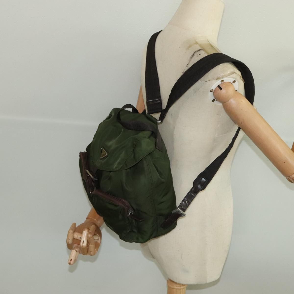 Prada Re-Nylon Khaki Synthetic Backpack Bag (Pre-Owned) Size ONE SIZE - 11 Thumbnail