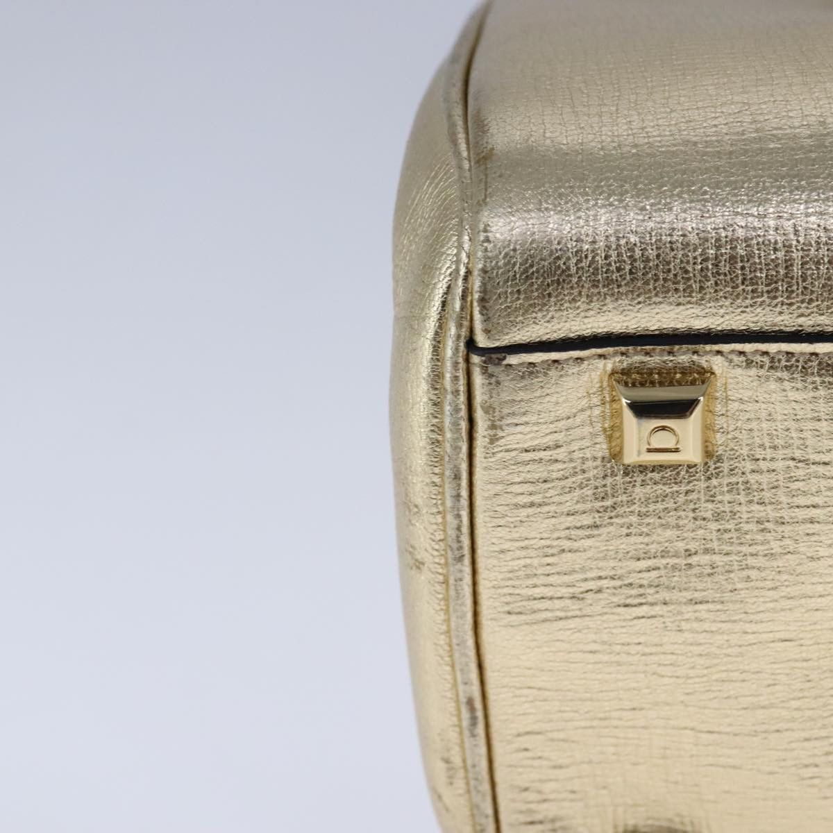 Salvatore Ferragamo Gancini Gold Leather Handbag (Pre-Owned) Size ONE SIZE - 7 Thumbnail