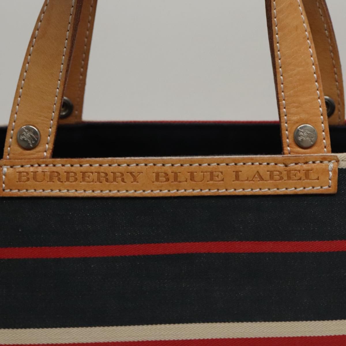Burberry Navy Canvas Handbag (Pre-Owned) Size ONE SIZE - 12 Thumbnail