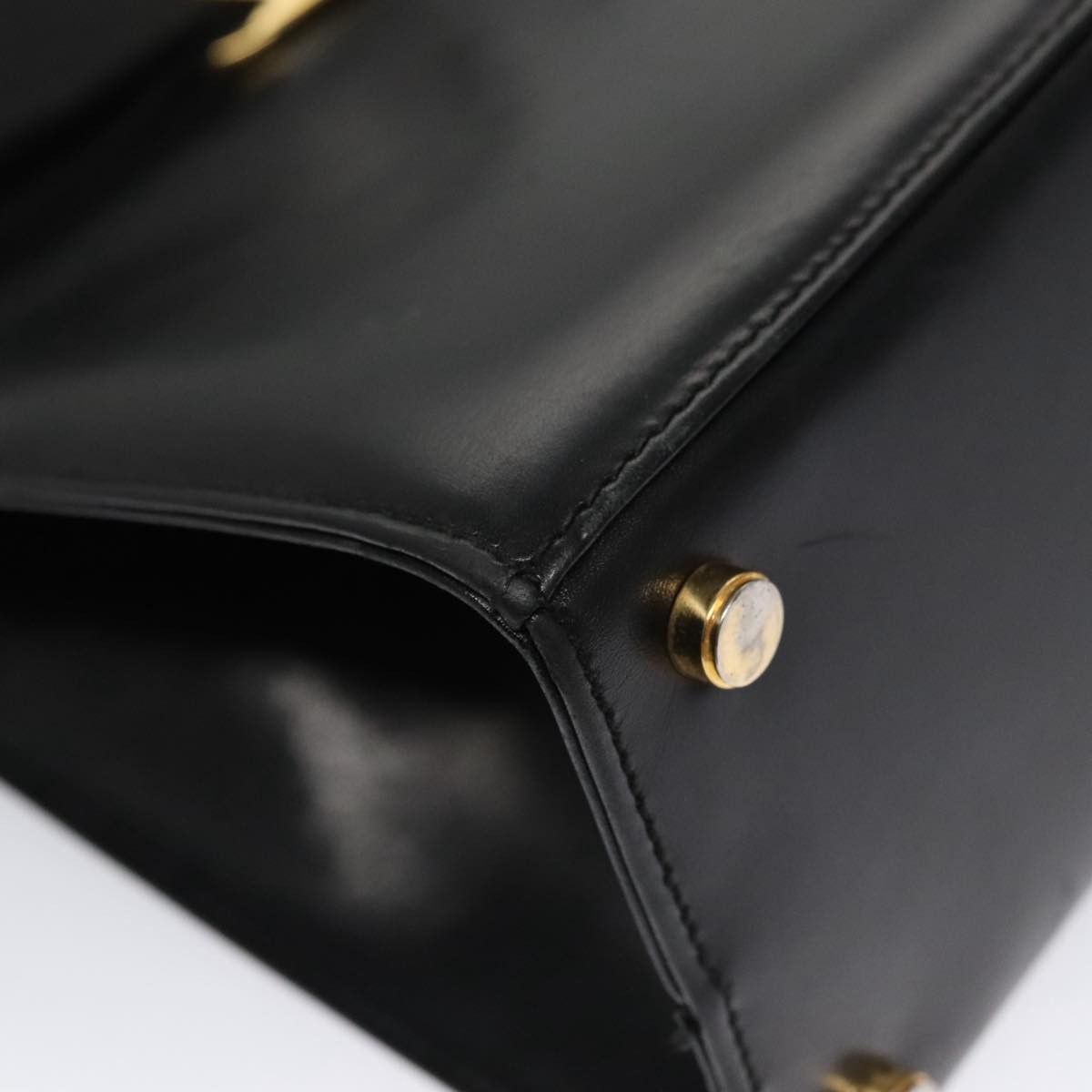 Salvatore Ferragamo Vara Black Leather Handbag (Pre-Owned) Size ONE SIZE - 8 Thumbnail