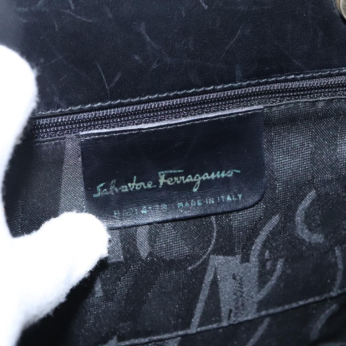 Salvatore Ferragamo Vara Black Leather Handbag (Pre-Owned) Size ONE SIZE - 14 Thumbnail