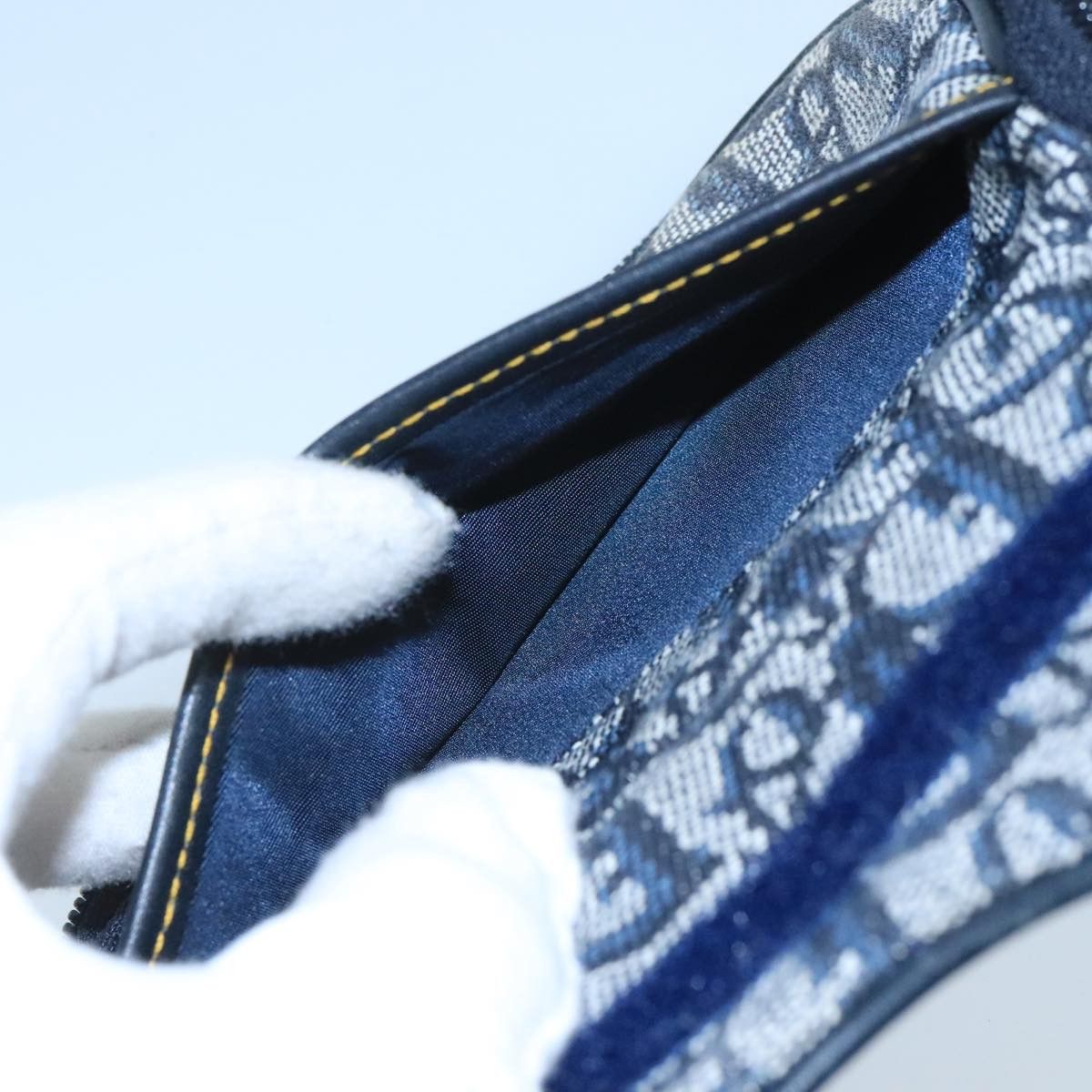 Dior Saddle Navy Canvas Clutch Bag (Pre-Owned) Size ONE SIZE - 16 Thumbnail