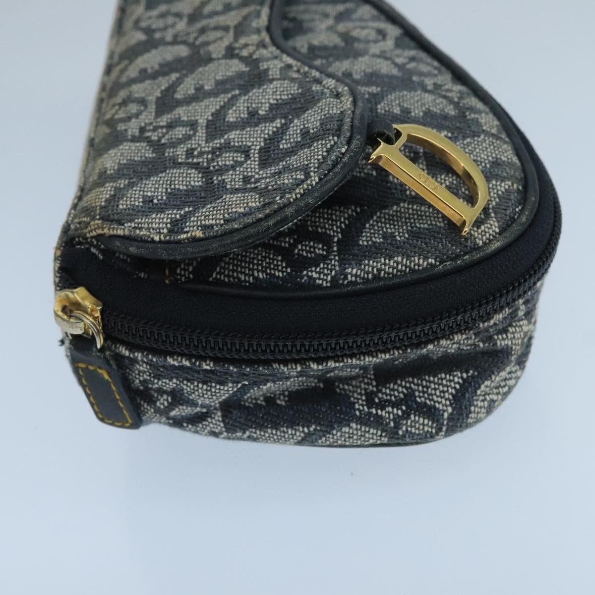 Dior Saddle Navy Canvas Clutch Bag (Pre-Owned) Size ONE SIZE - 4 Thumbnail
