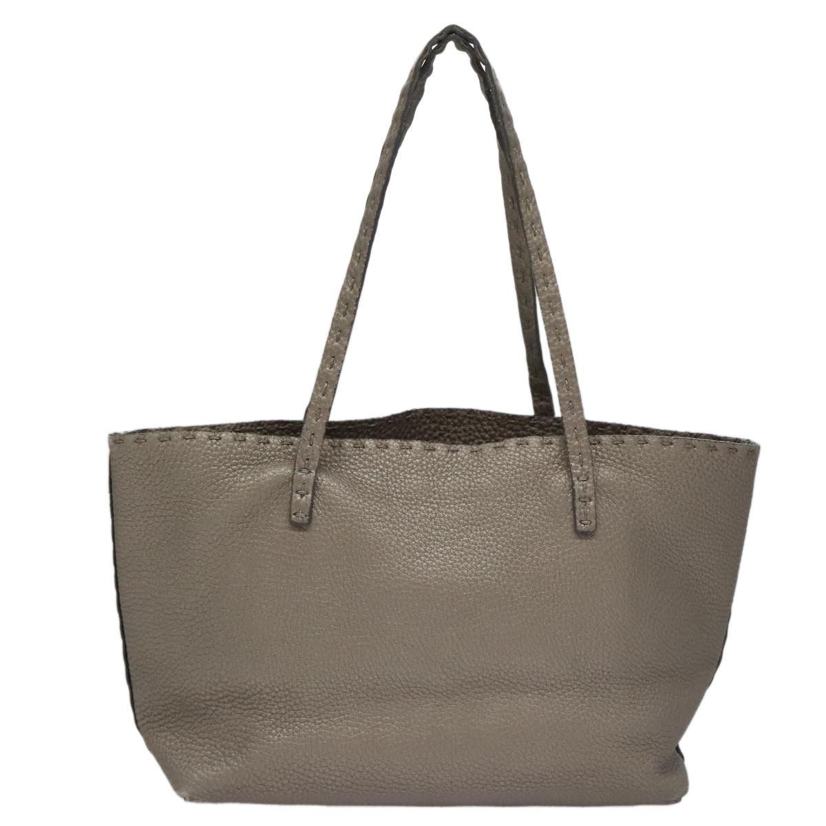 Fendi Selleria Grey Leather Handbag (Pre-Owned) Size ONE SIZE - 2 Thumbnail