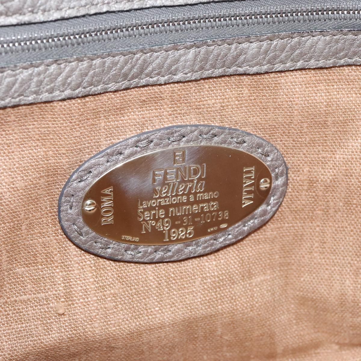 Fendi Selleria Grey Leather Handbag (Pre-Owned) Size ONE SIZE - 12 Thumbnail