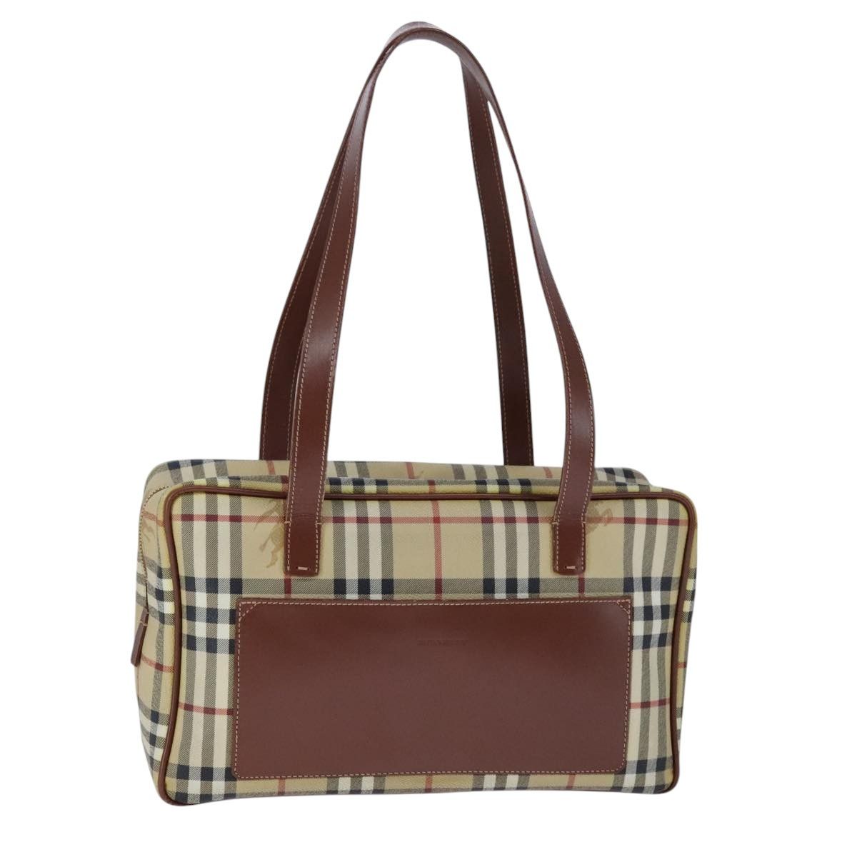 Burberry Nova Check Beige Canvas Handbag (Pre-Owned) Size ONE SIZE - 16 Thumbnail