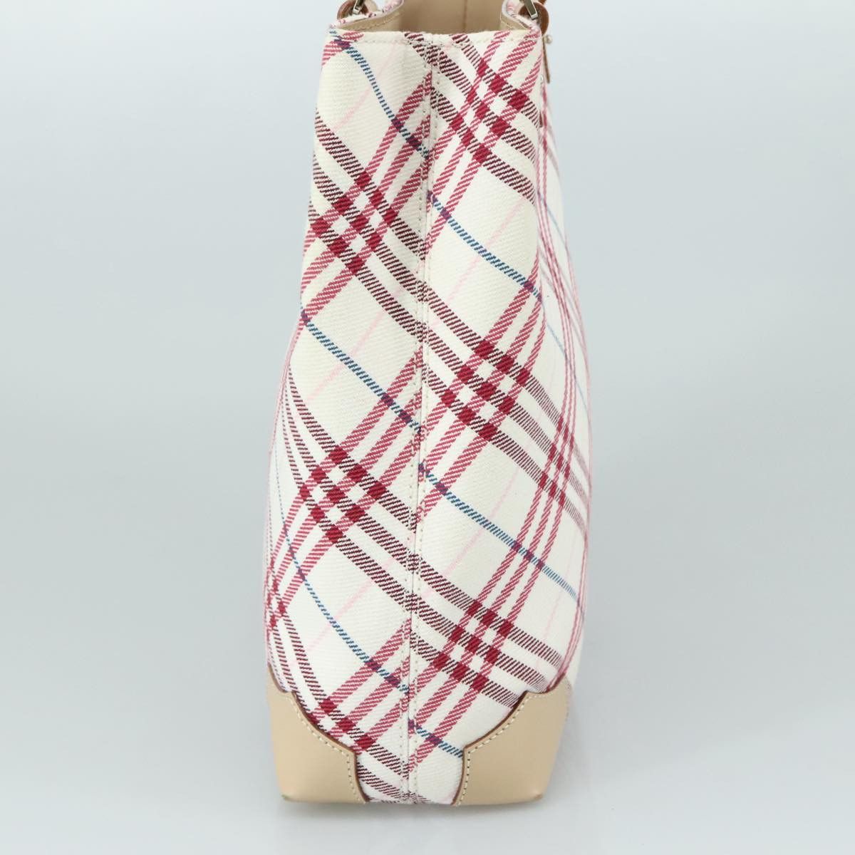Burberry Nova Check White Canvas Handbag (Pre-Owned) Size ONE SIZE - 4 Thumbnail