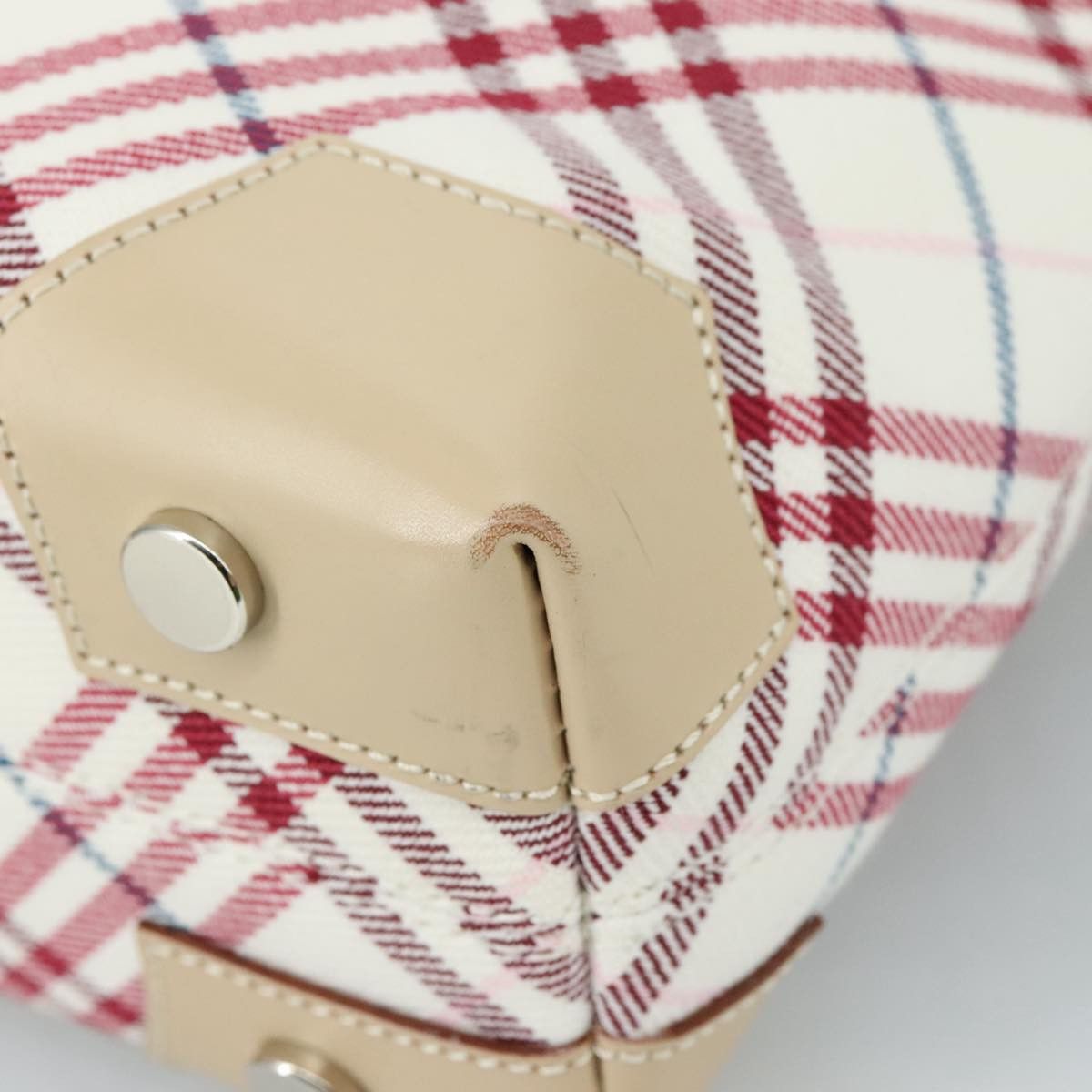 Burberry Nova Check White Canvas Handbag (Pre-Owned) Size ONE SIZE - 9 Thumbnail