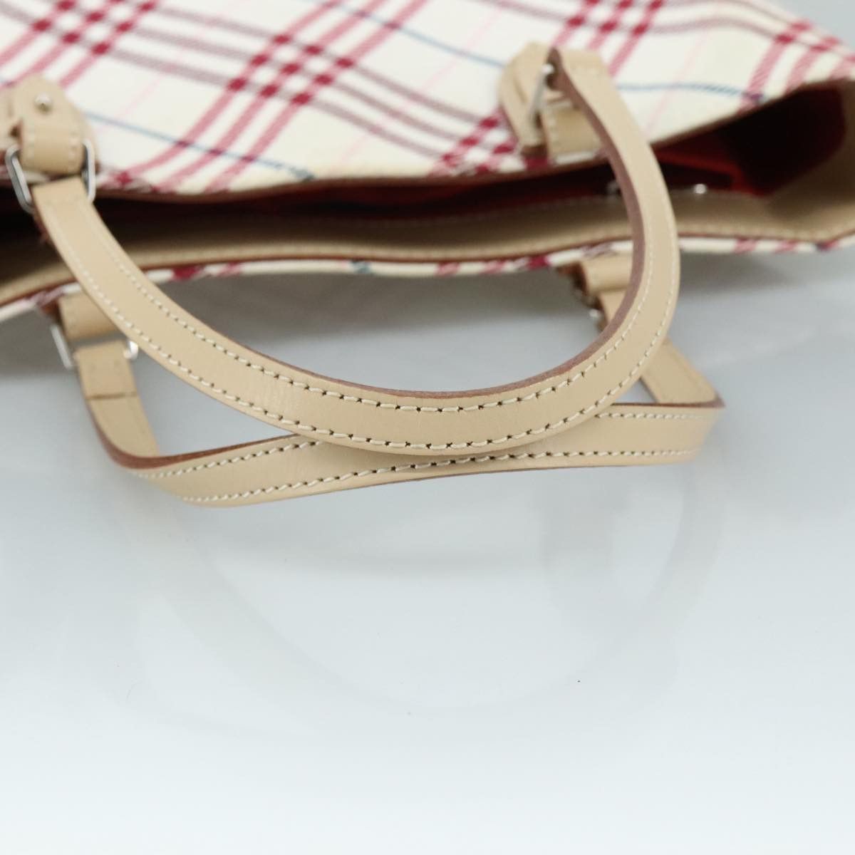 Burberry Nova Check White Canvas Handbag (Pre-Owned) Size ONE SIZE - 6 Thumbnail