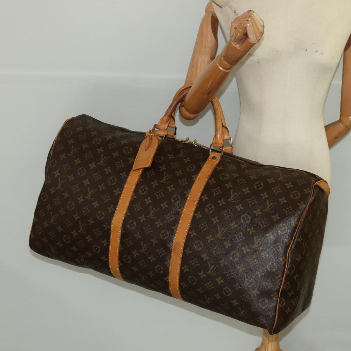 Louis Vuitton Keepall 60 Brown Canvas Travel Bag (Pre-Owned) Size ONE SIZE - 17 Thumbnail