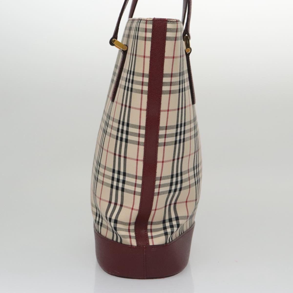 Burberry Nova Check Beige Canvas Tote Bag (Pre-Owned) Size ONE SIZE - 3 Thumbnail