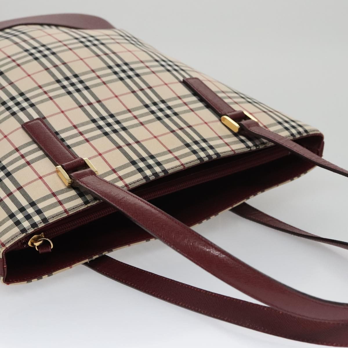 Burberry Nova Check Beige Canvas Tote Bag (Pre-Owned) Size ONE SIZE - 17 Thumbnail