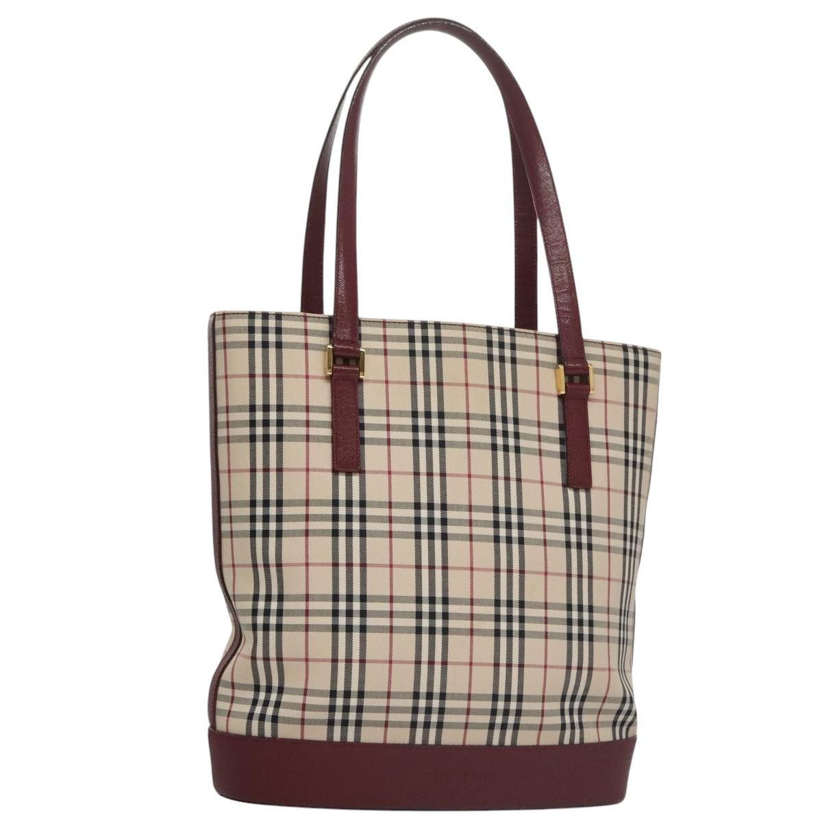 Burberry Nova Check Beige Canvas Tote Bag (Pre-Owned) Size ONE SIZE - 18 Thumbnail