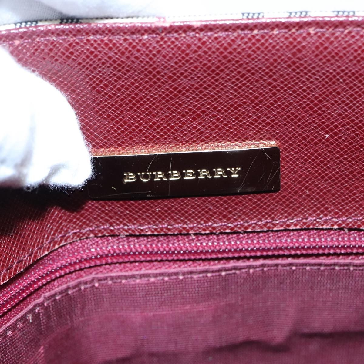 Burberry Nova Check Beige Canvas Tote Bag (Pre-Owned) Size ONE SIZE - 14 Thumbnail
