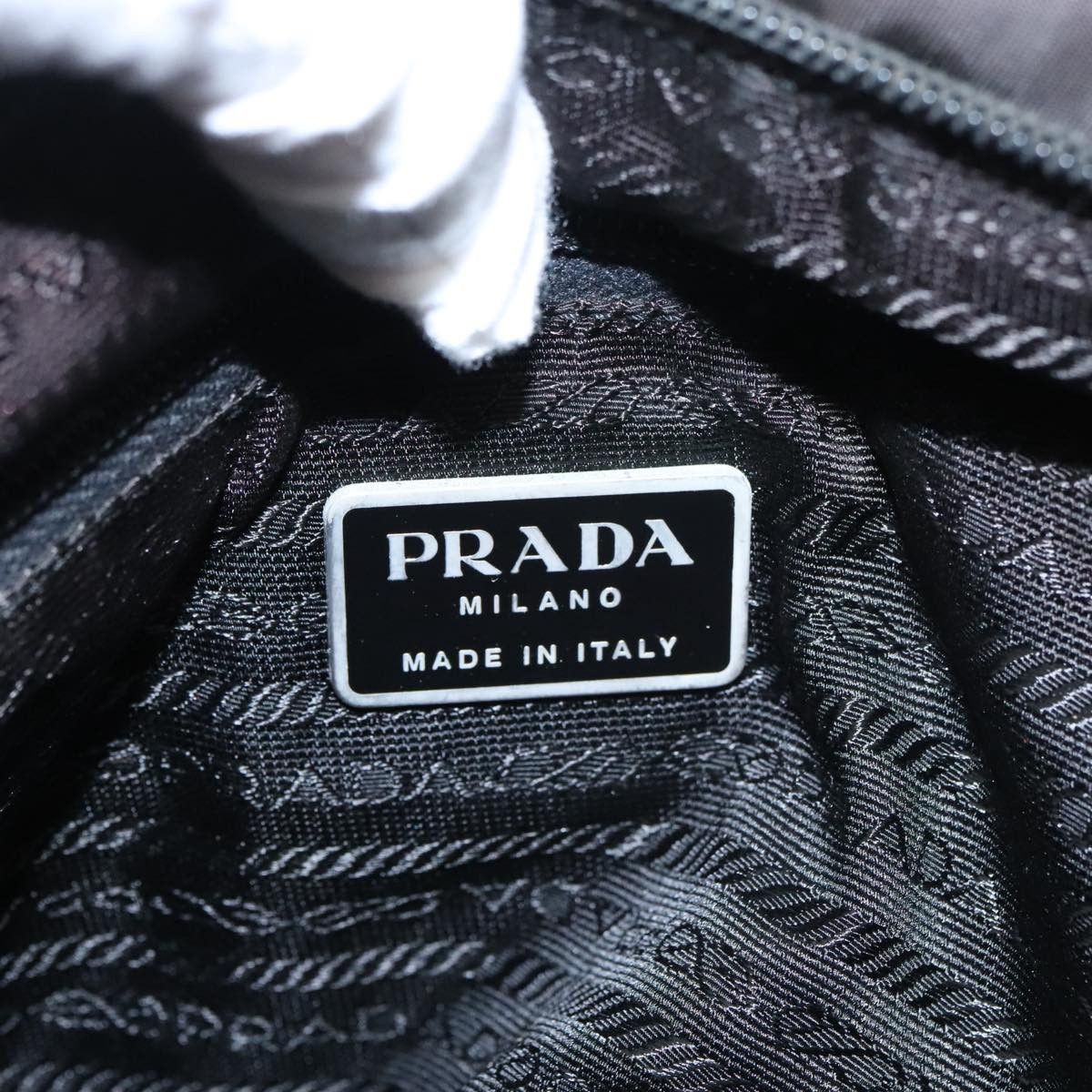 Prada Tessuto Black Synthetic Handbag (Pre-Owned) Size ONE SIZE - 9 Thumbnail